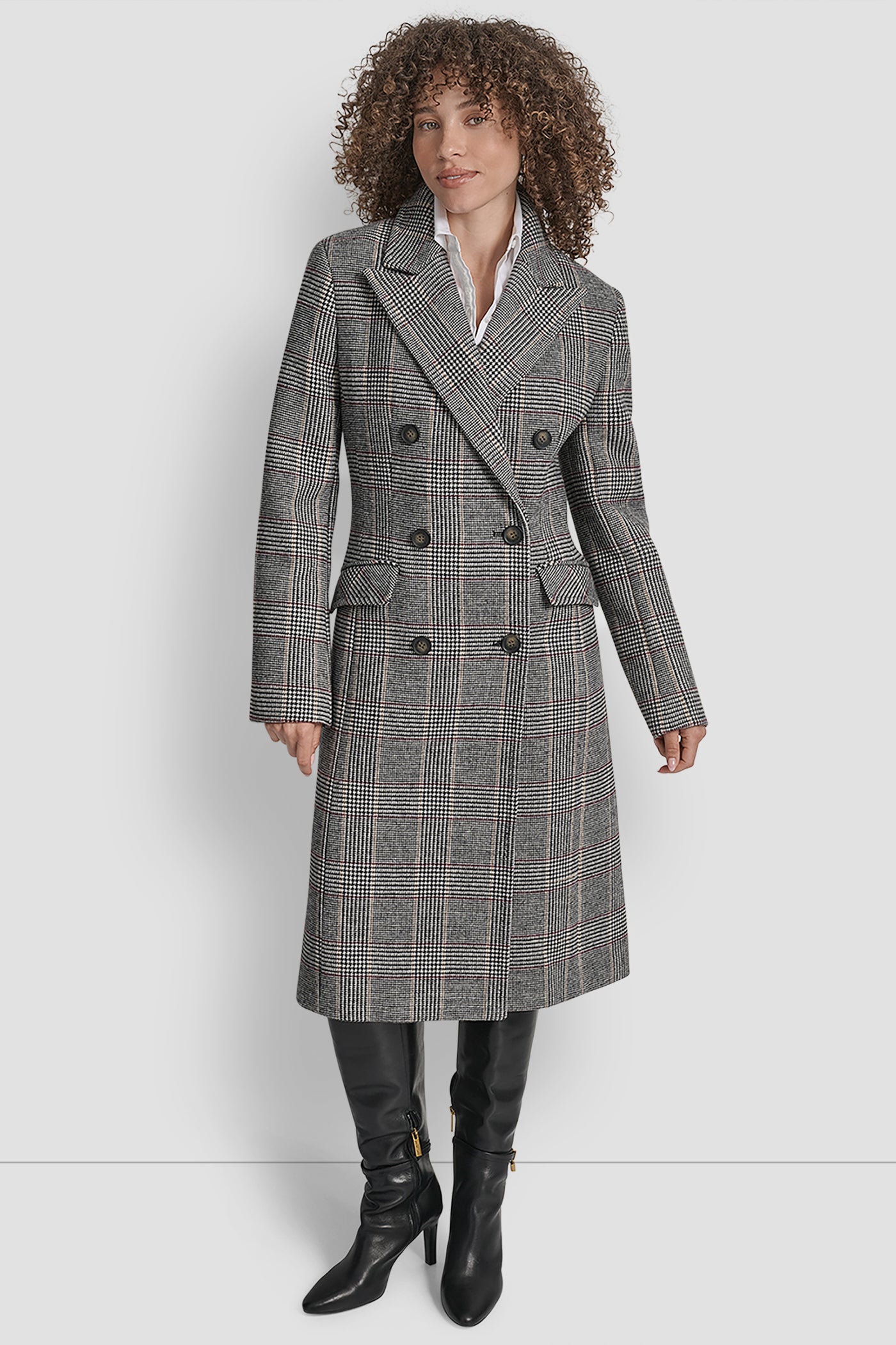 LONG PLAID JACKET VIEW 9 | DKNY Promo LONG PLAID JACKET VIEW 9 | DKNY Promo