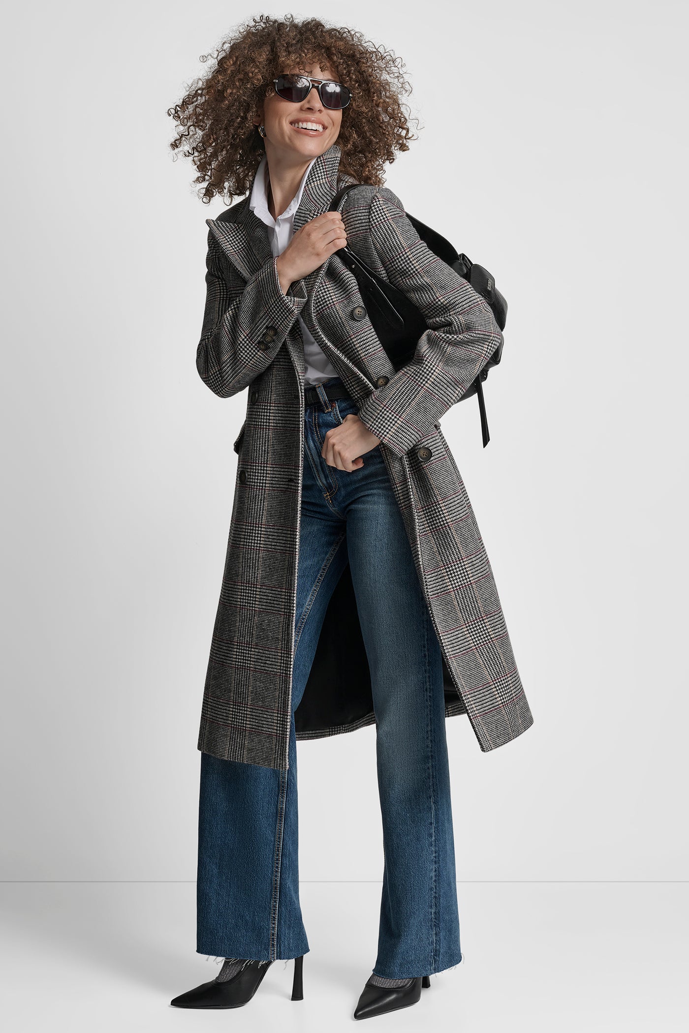 LONG PLAID JACKET VIEW 8 | DKNY Promo LONG PLAID JACKET VIEW 8 | DKNY Promo
