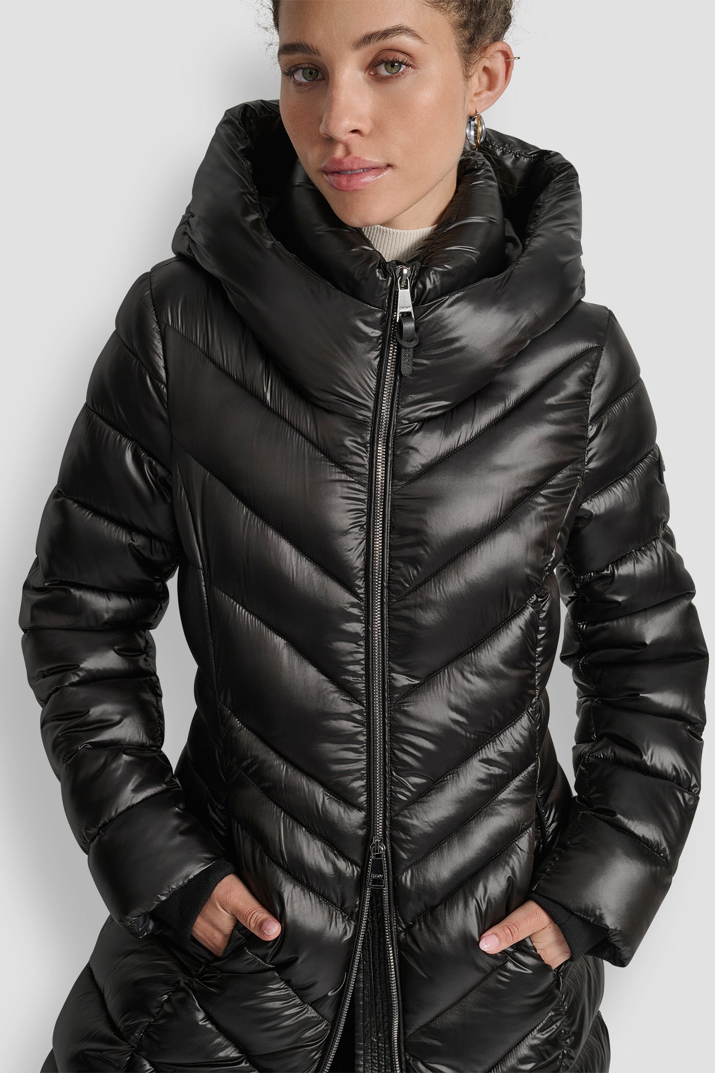 FULL LENGTH HOODED PUFFER VIEW 4 | DKNY Promo FULL LENGTH HOODED PUFFER VIEW 4 | DKNY Promo