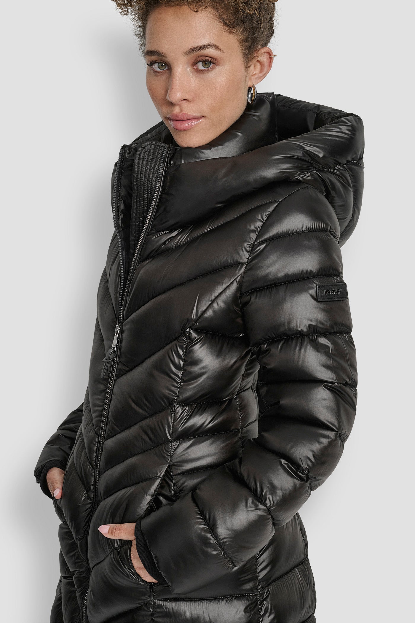 FULL LENGTH HOODED PUFFER VIEW 5 | DKNY Promo FULL LENGTH HOODED PUFFER VIEW 5 | DKNY Promo
