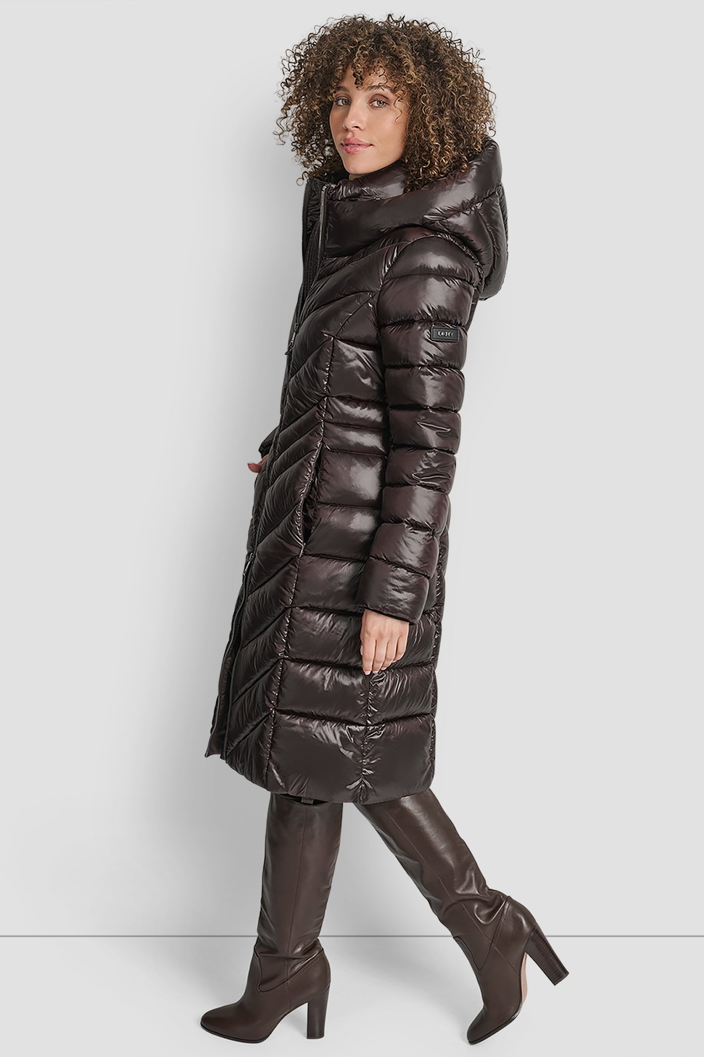FULL LENGTH HOODED PUFFER VIEW 3 | DKNY Promo FULL LENGTH HOODED PUFFER VIEW 3 | DKNY Promo