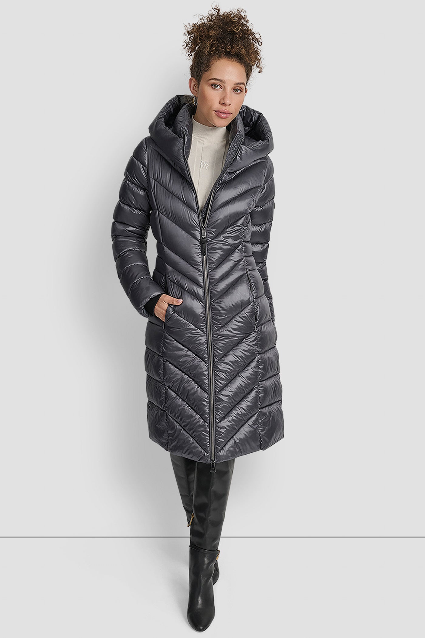 FULL LENGTH HOODED PUFFER VIEW 8 | DKNY Promo FULL LENGTH HOODED PUFFER VIEW 8 | DKNY Promo