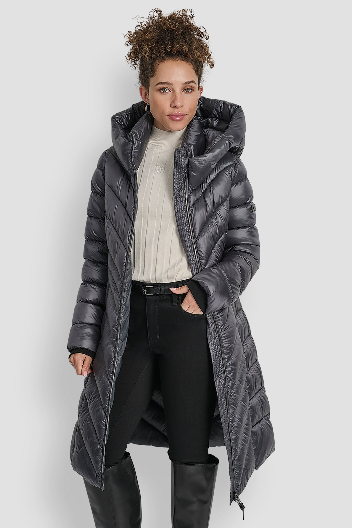 FULL LENGTH HOODED PUFFER VIEW 6 | DKNY Promo FULL LENGTH HOODED PUFFER VIEW 6 | DKNY Promo