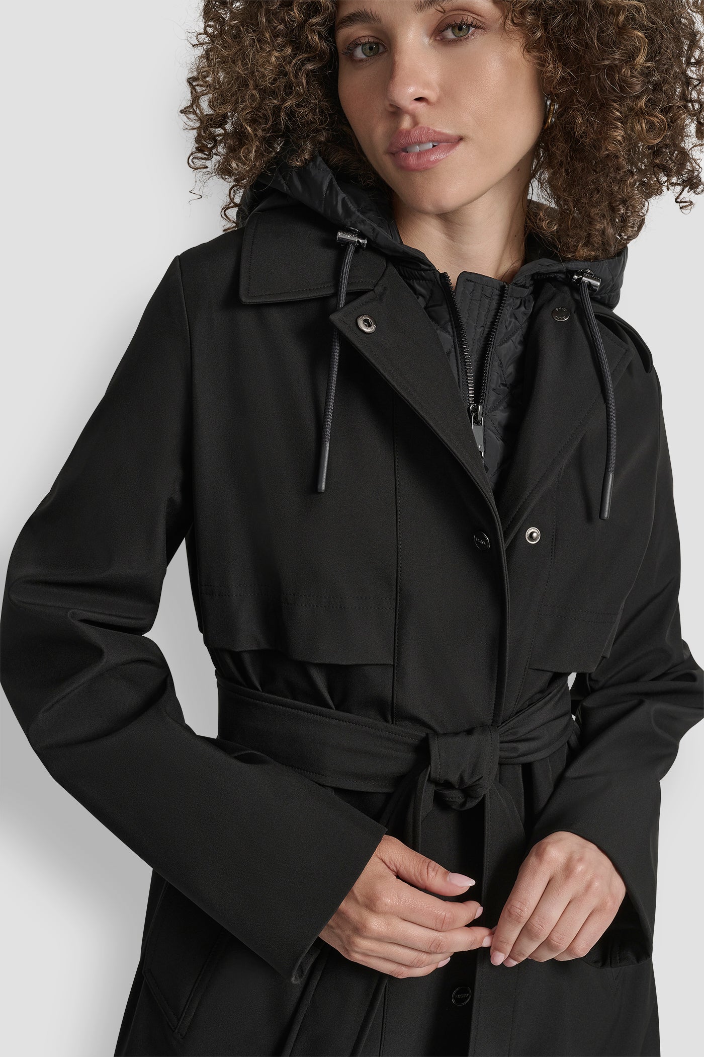 LONG FLEXTECH COAT WITH QUILTED BIB VIEW 5 | New Arrivals LONG FLEXTECH COAT WITH QUILTED BIB VIEW 5 | New Arrivals