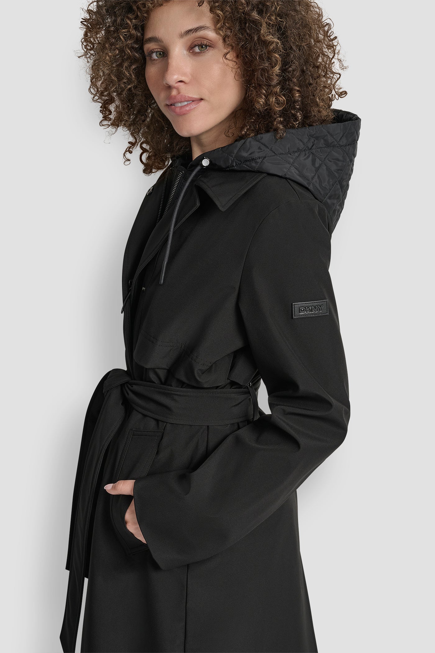 LONG FLEXTECH COAT WITH QUILTED BIB VIEW 4 | New Arrivals LONG FLEXTECH COAT WITH QUILTED BIB VIEW 4 | New Arrivals
