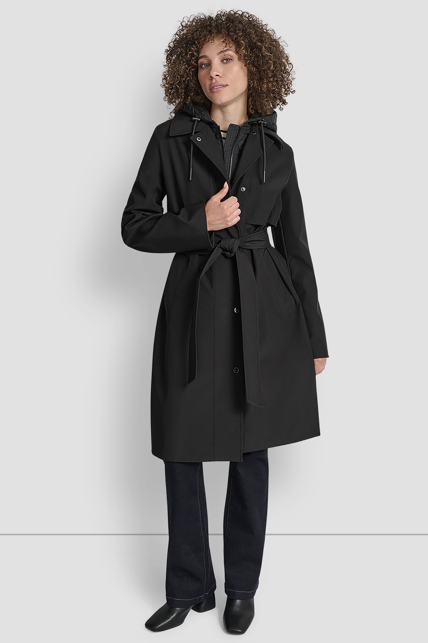 LONG FLEXTECH COAT WITH QUILTED BIB VIEW 6 | New Arrivals LONG FLEXTECH COAT WITH QUILTED BIB VIEW 6 | New Arrivals