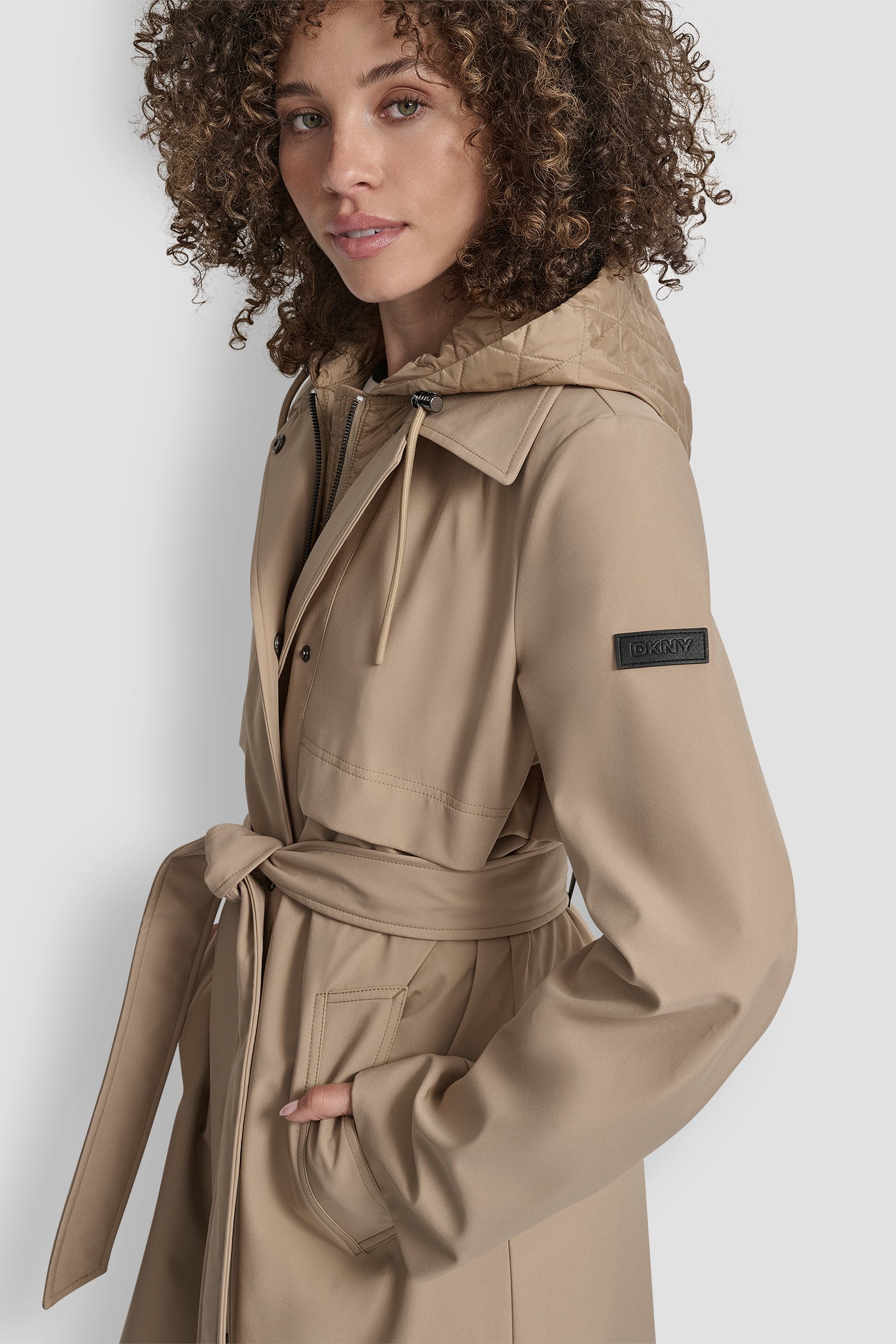 LONG FLEXTECH COAT WITH QUILTED BIB VIEW 6 | New Arrivals LONG FLEXTECH COAT WITH QUILTED BIB VIEW 6 | New Arrivals