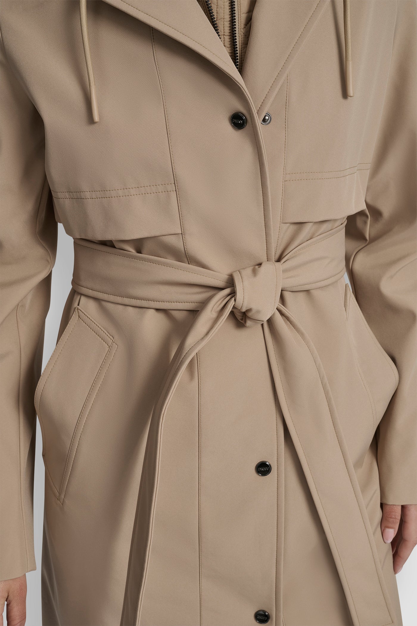 LONG FLEXTECH COAT WITH QUILTED BIB VIEW 5 | New Arrivals LONG FLEXTECH COAT WITH QUILTED BIB VIEW 5 | New Arrivals