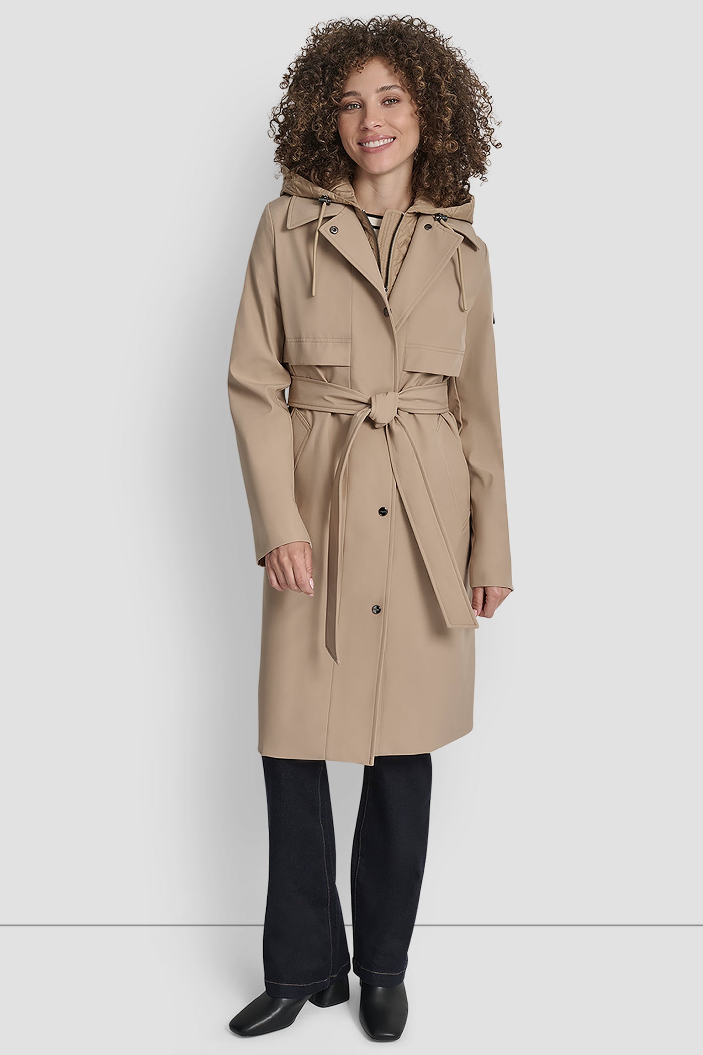 LONG FLEXTECH COAT WITH QUILTED BIB VIEW 9 | DKNY Promo LONG FLEXTECH COAT WITH QUILTED BIB VIEW 9 | DKNY Promo