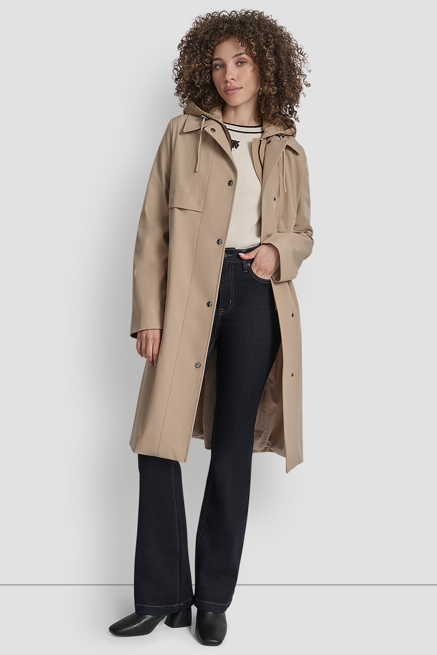 LONG FLEXTECH COAT WITH QUILTED BIB VIEW 11 | New Arrivals LONG FLEXTECH COAT WITH QUILTED BIB VIEW 11 | New Arrivals