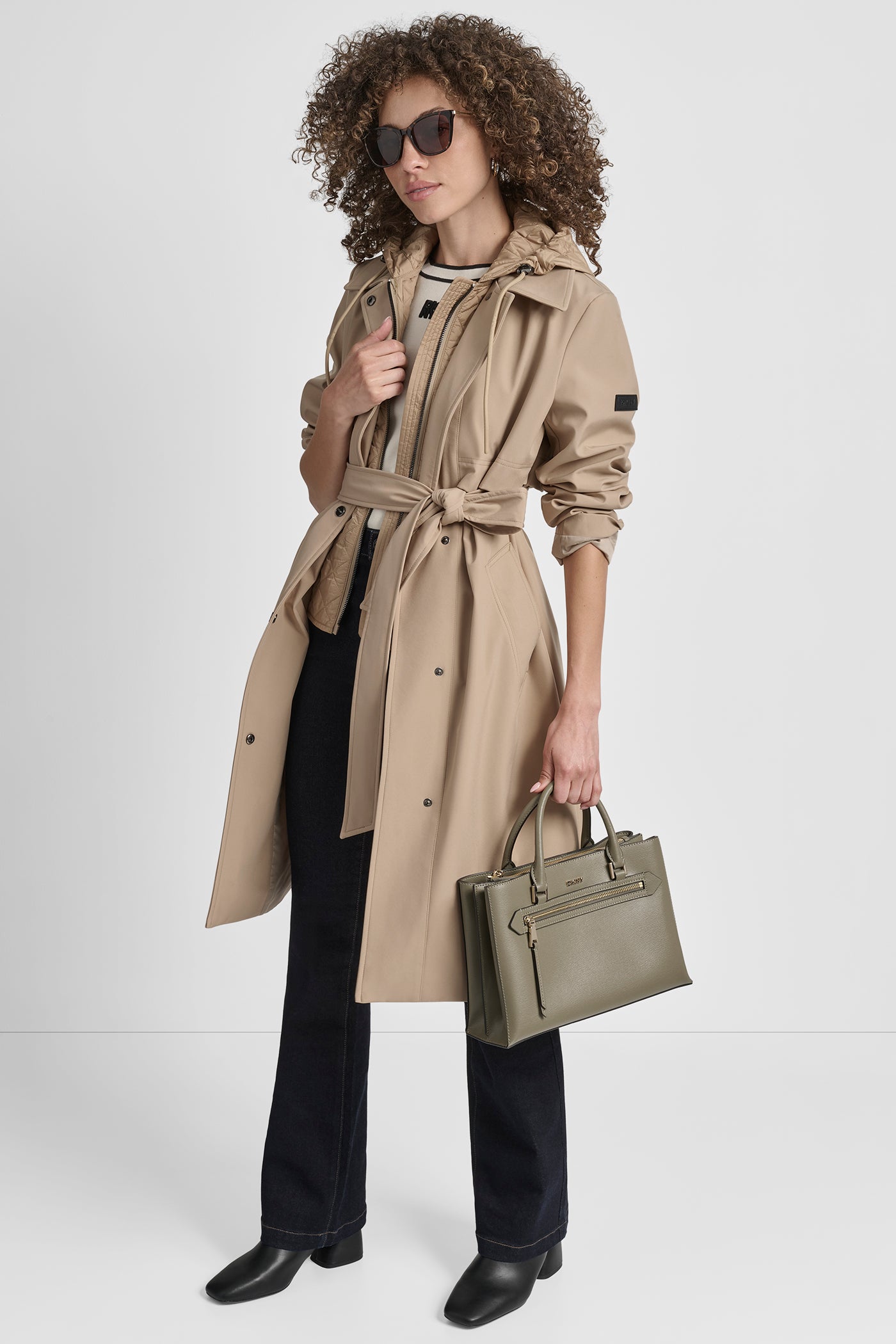 LONG FLEXTECH COAT WITH QUILTED BIB VIEW 10 | New Arrivals LONG FLEXTECH COAT WITH QUILTED BIB VIEW 10 | New Arrivals