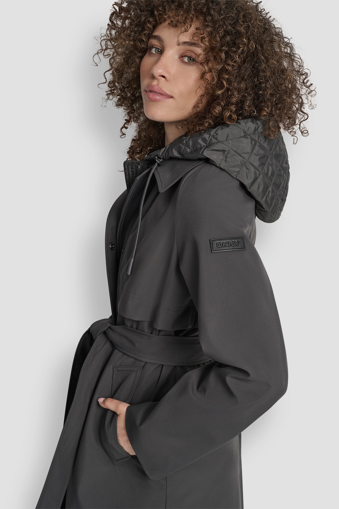 LONG FLEXTECH COAT WITH QUILTED BIB VIEW 5 | New Arrivals LONG FLEXTECH COAT WITH QUILTED BIB VIEW 5 | New Arrivals