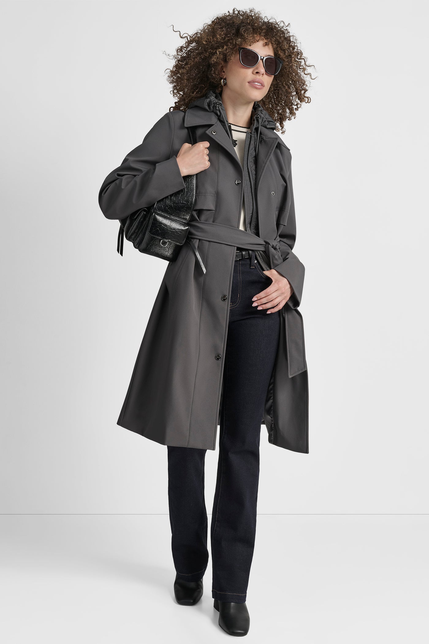 LONG FLEXTECH COAT WITH QUILTED BIB VIEW 11 | New Arrivals LONG FLEXTECH COAT WITH QUILTED BIB VIEW 11 | New Arrivals