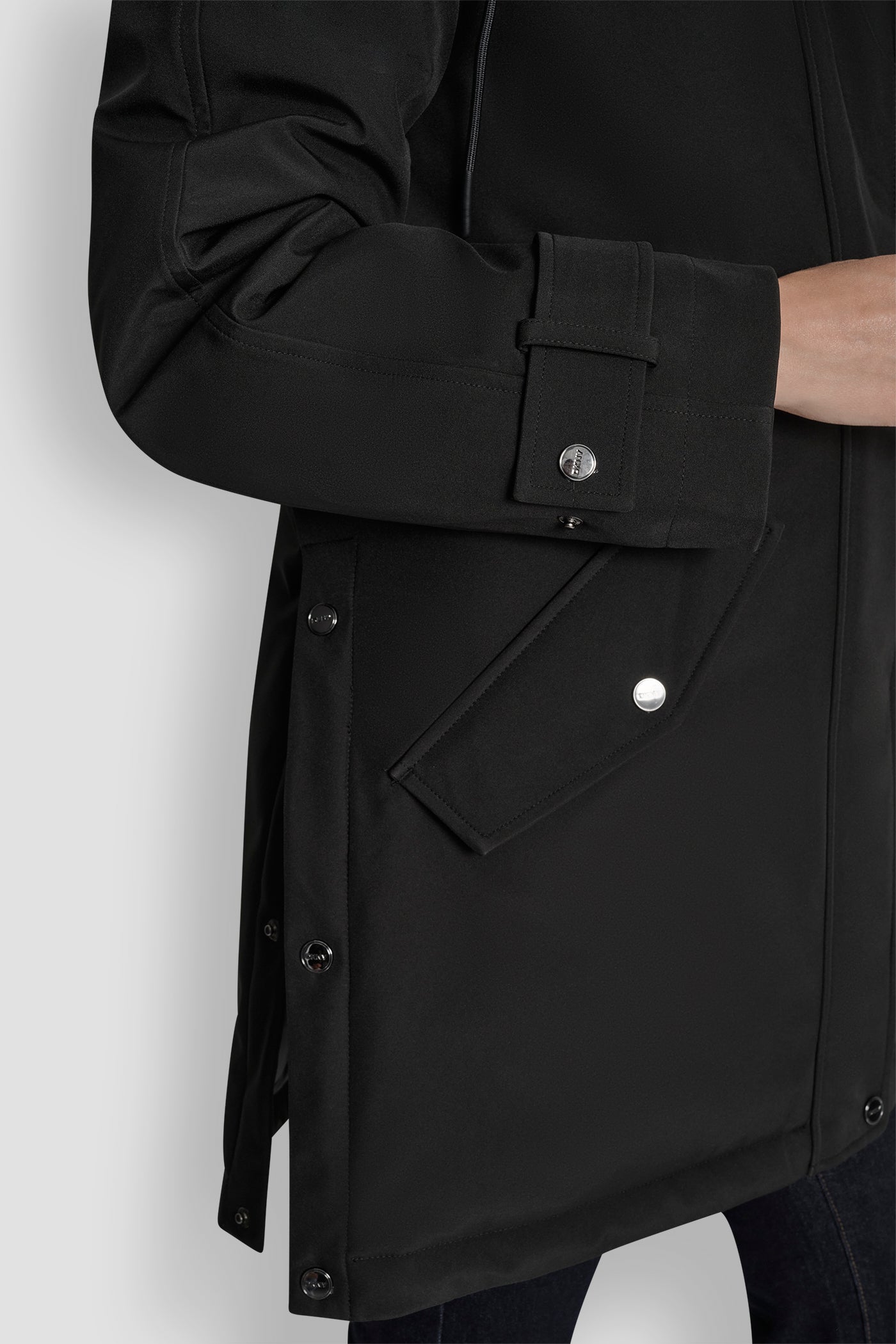 MID LENGTH FLEXTECH COAT WITH FUR HOOD VIEW 4 | Cold Weather Coats MID LENGTH FLEXTECH COAT WITH FUR HOOD VIEW 4 | Cold Weather Coats