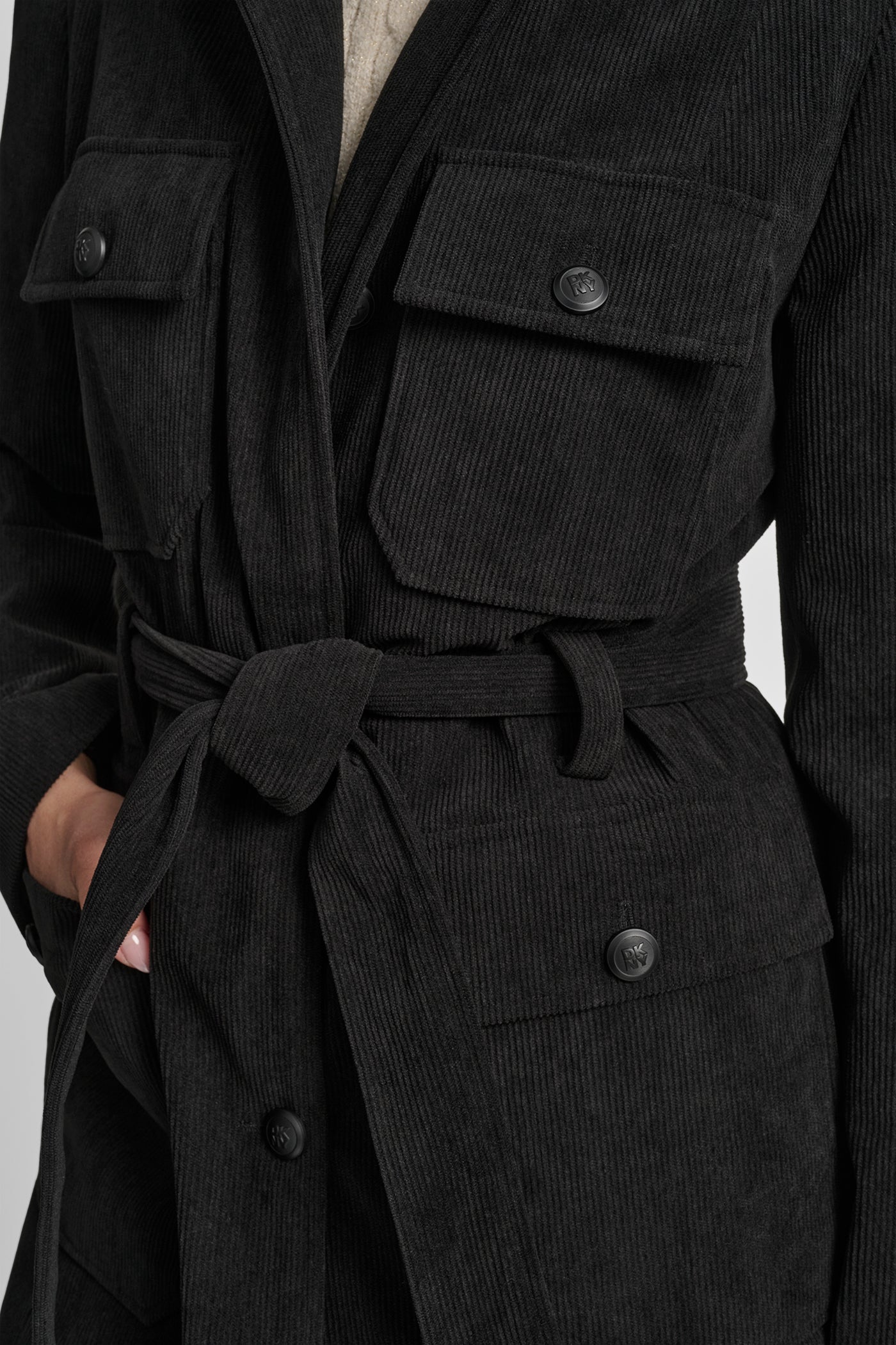 TIE WAIST CORDUROY JACKET WITH FAUX COLLAR VIEW 5 | 9-5 Edit TIE WAIST CORDUROY JACKET WITH FAUX COLLAR VIEW 5 | 9-5 Edit