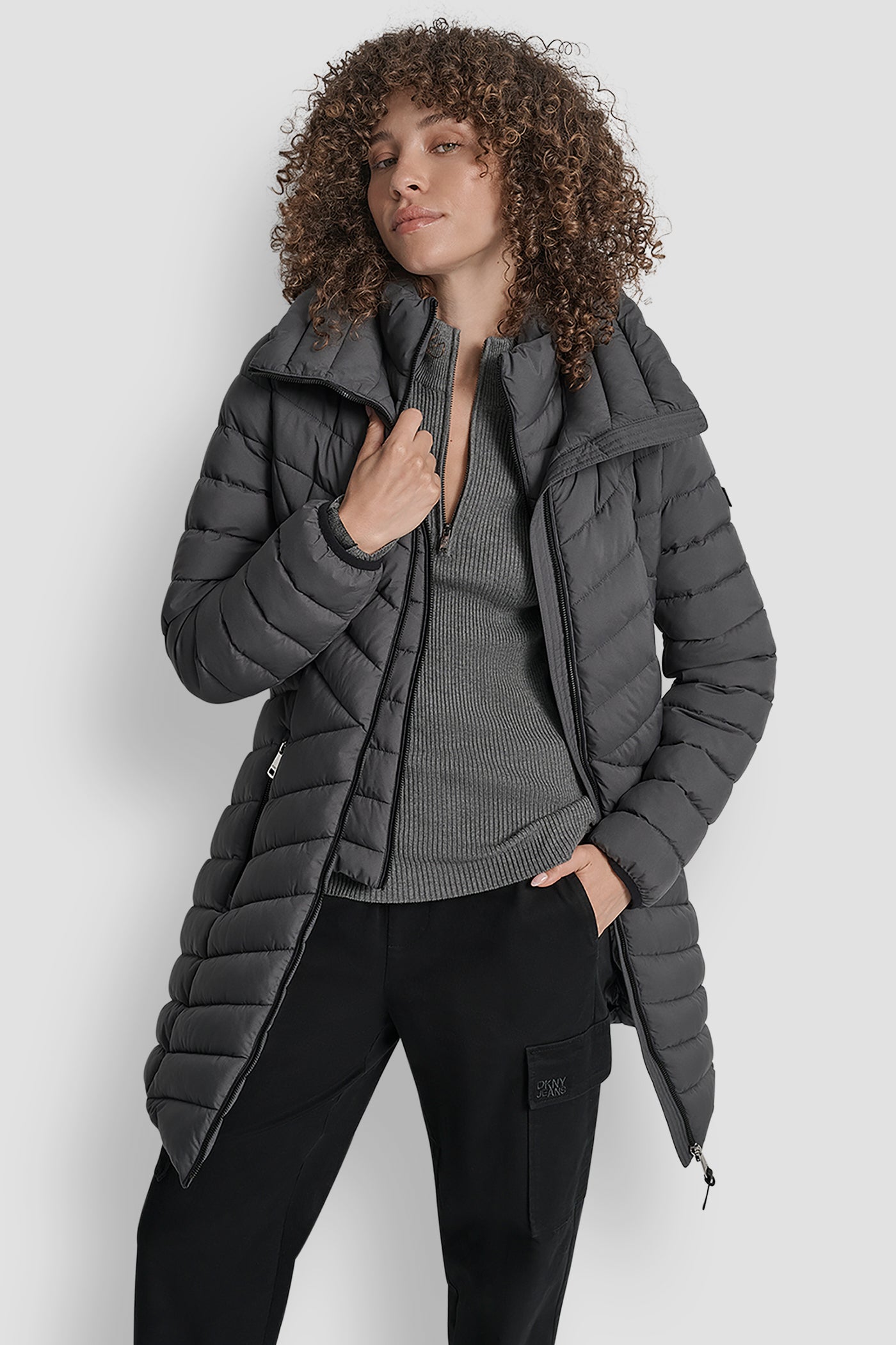 HOODED STAND COLLAR PUFFER VIEW 6 | Women's Clearance HOODED STAND COLLAR PUFFER VIEW 6 | Women's Clearance