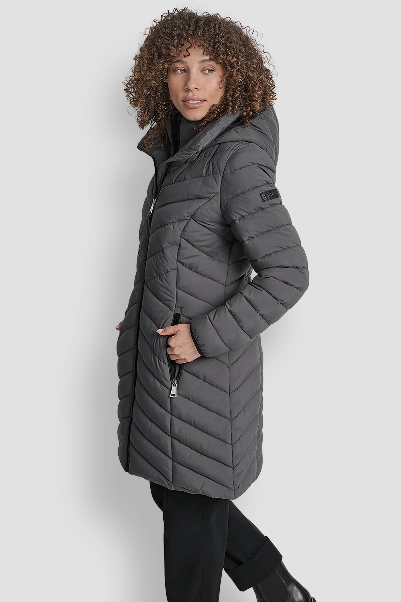 HOODED STAND COLLAR PUFFER VIEW 4 | Women's Clearance HOODED STAND COLLAR PUFFER VIEW 4 | Women's Clearance