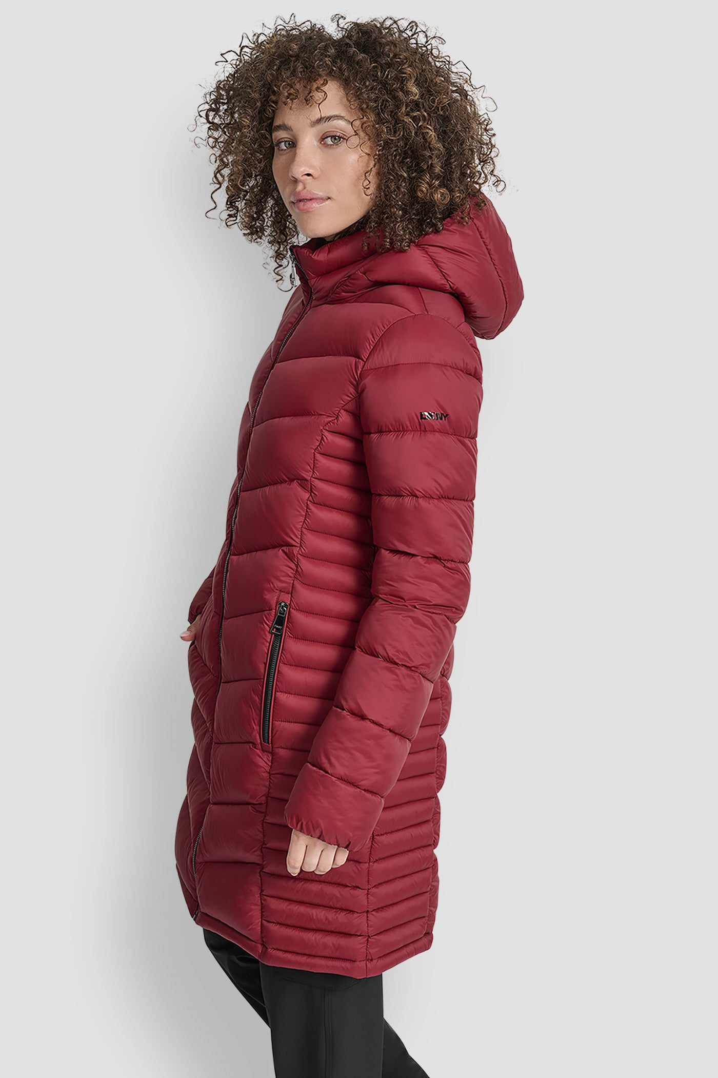 MIDI PUFFER JACKET WITH SIDE POCKETS VIEW 3 | Clothing MIDI PUFFER JACKET WITH SIDE POCKETS VIEW 3 | Clothing