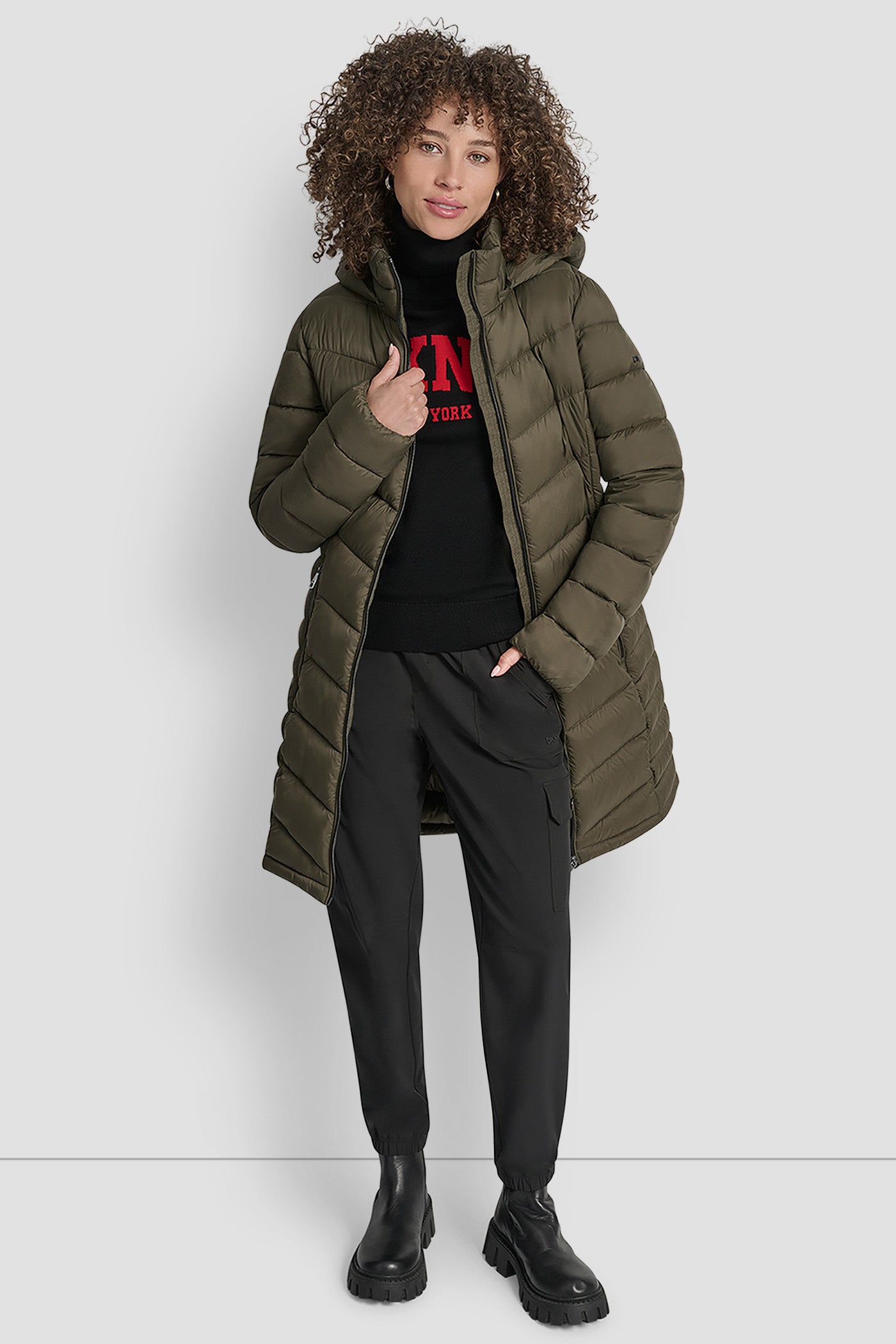 MIDI PUFFER JACKET WITH SIDE POCKETS VIEW 7 | WOMENS COATS & JACKETS MIDI PUFFER JACKET WITH SIDE POCKETS VIEW 7 | WOMENS COATS & JACKETS