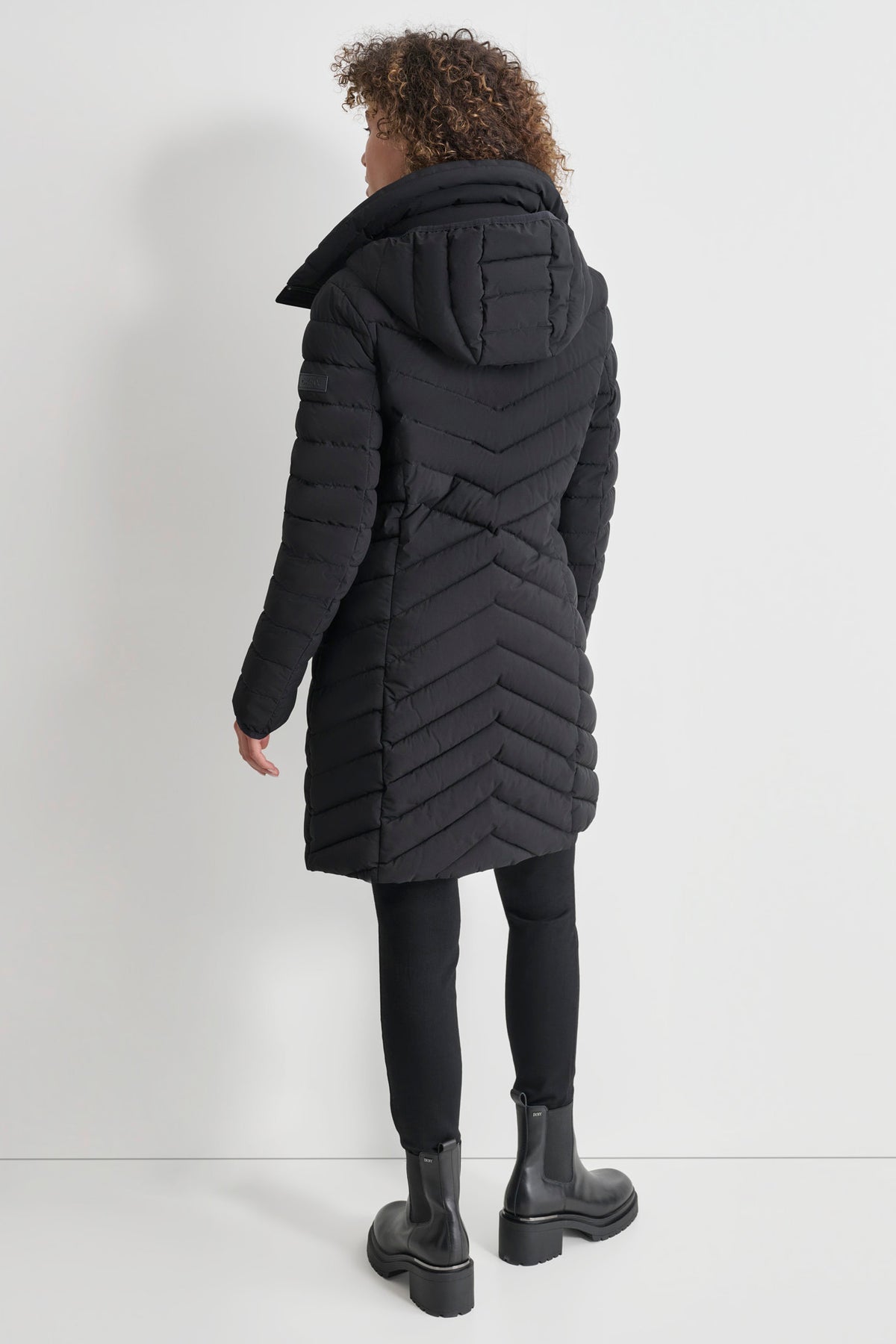 Padded Jacket Dkny Hooded Packable Down Puffer Coat Hooded Jacket