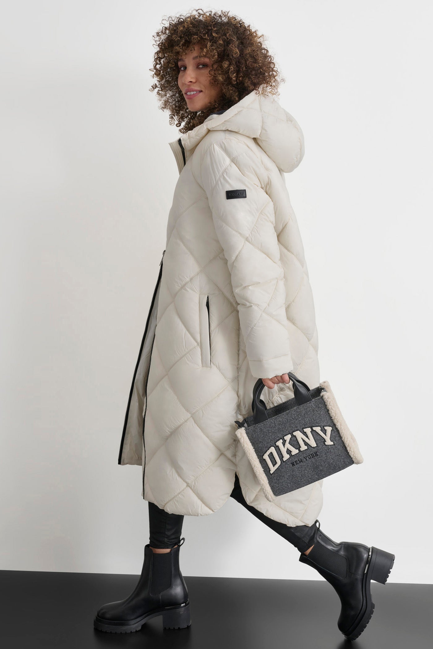 SILKY LONG QUILTED PARKA VIEW 2 | New Arrivals SILKY LONG QUILTED PARKA VIEW 2 | New Arrivals
