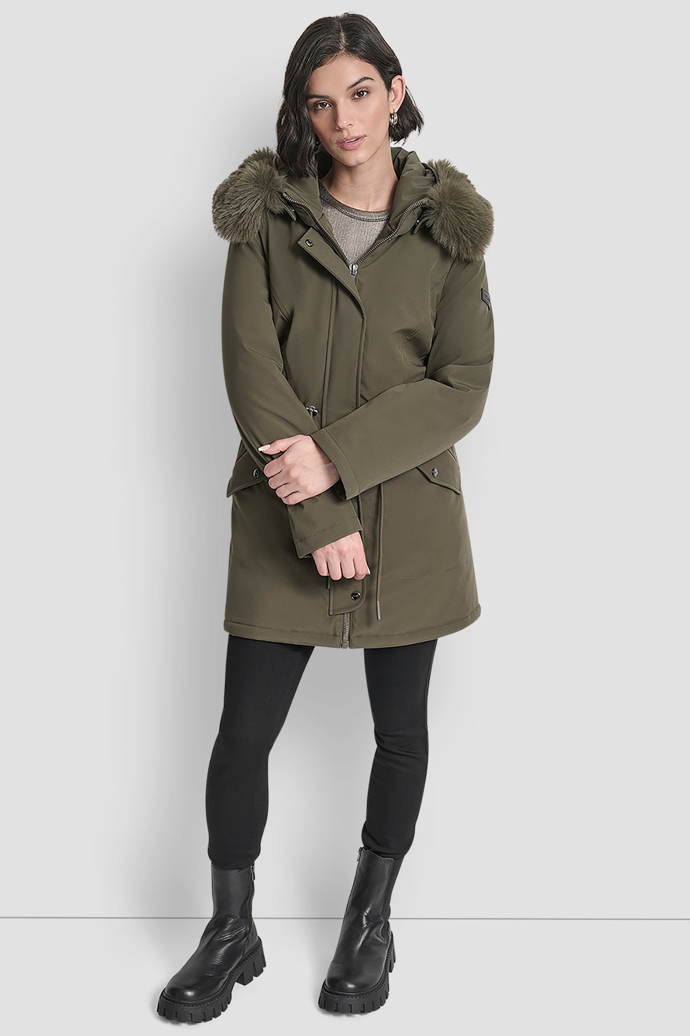 FAUX FUR TRIM HOODED ANONRAK WAIST COAT VIEW 9 | Clothing FAUX FUR TRIM HOODED ANONRAK WAIST COAT VIEW 9 | Clothing
