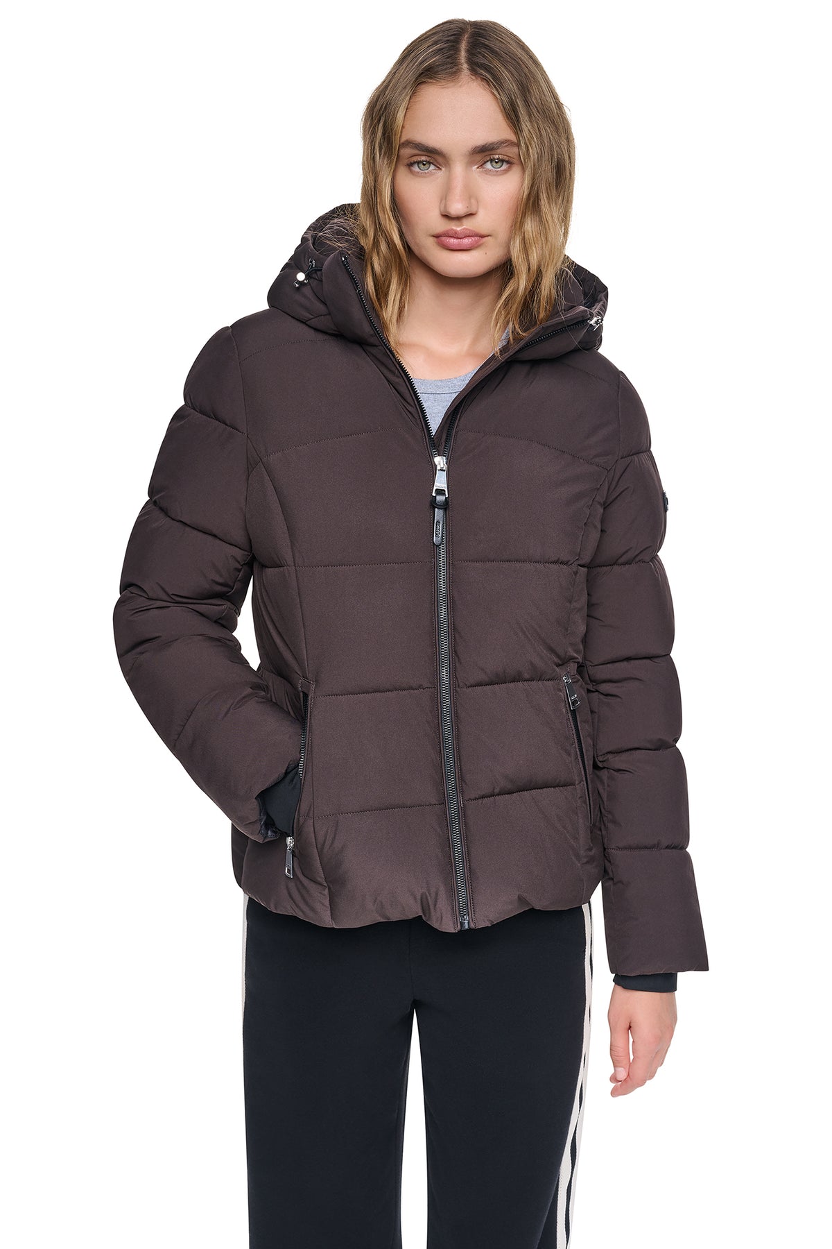 STRETCH HOODED PUFFER JACKET View 2 | Fall Collection STRETCH HOODED PUFFER JACKET View 2 | Fall Collection