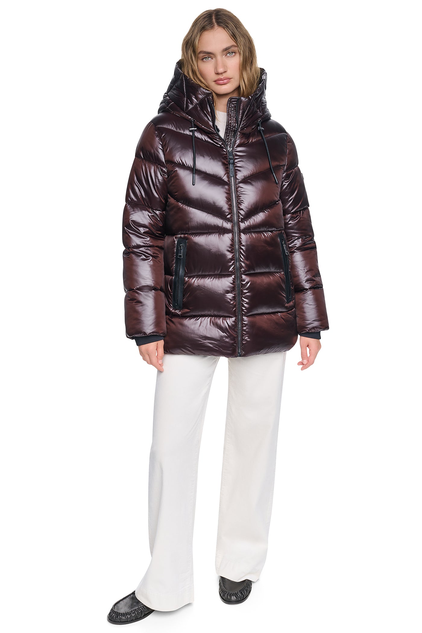 PEARALIZED HOODED PUFFER View 2 | DKNY25 PEARALIZED HOODED PUFFER View 2 | DKNY25