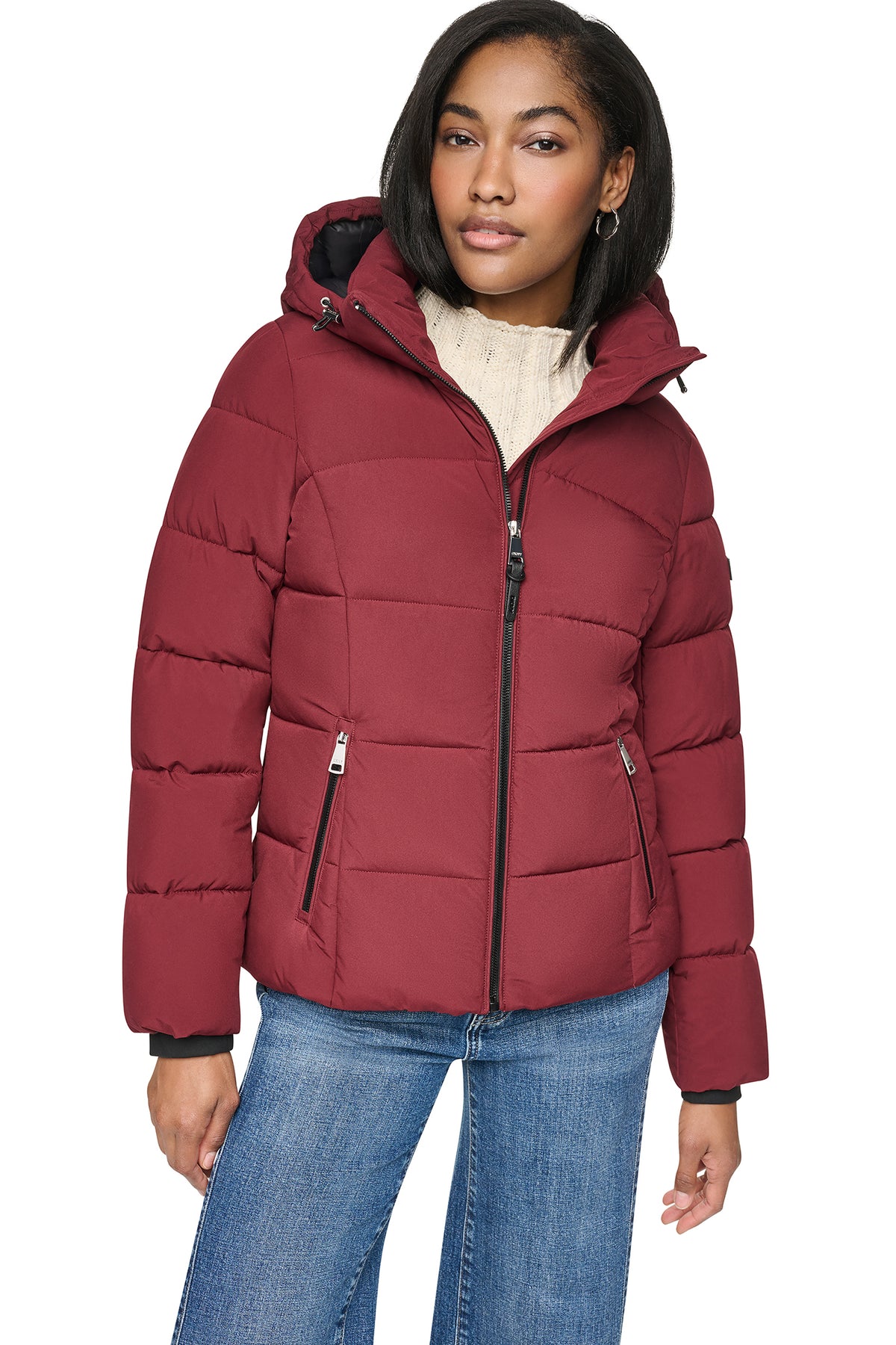 STRETCH HOODED PUFFER JACKET View 2 | Fall Collection STRETCH HOODED PUFFER JACKET View 2 | Fall Collection