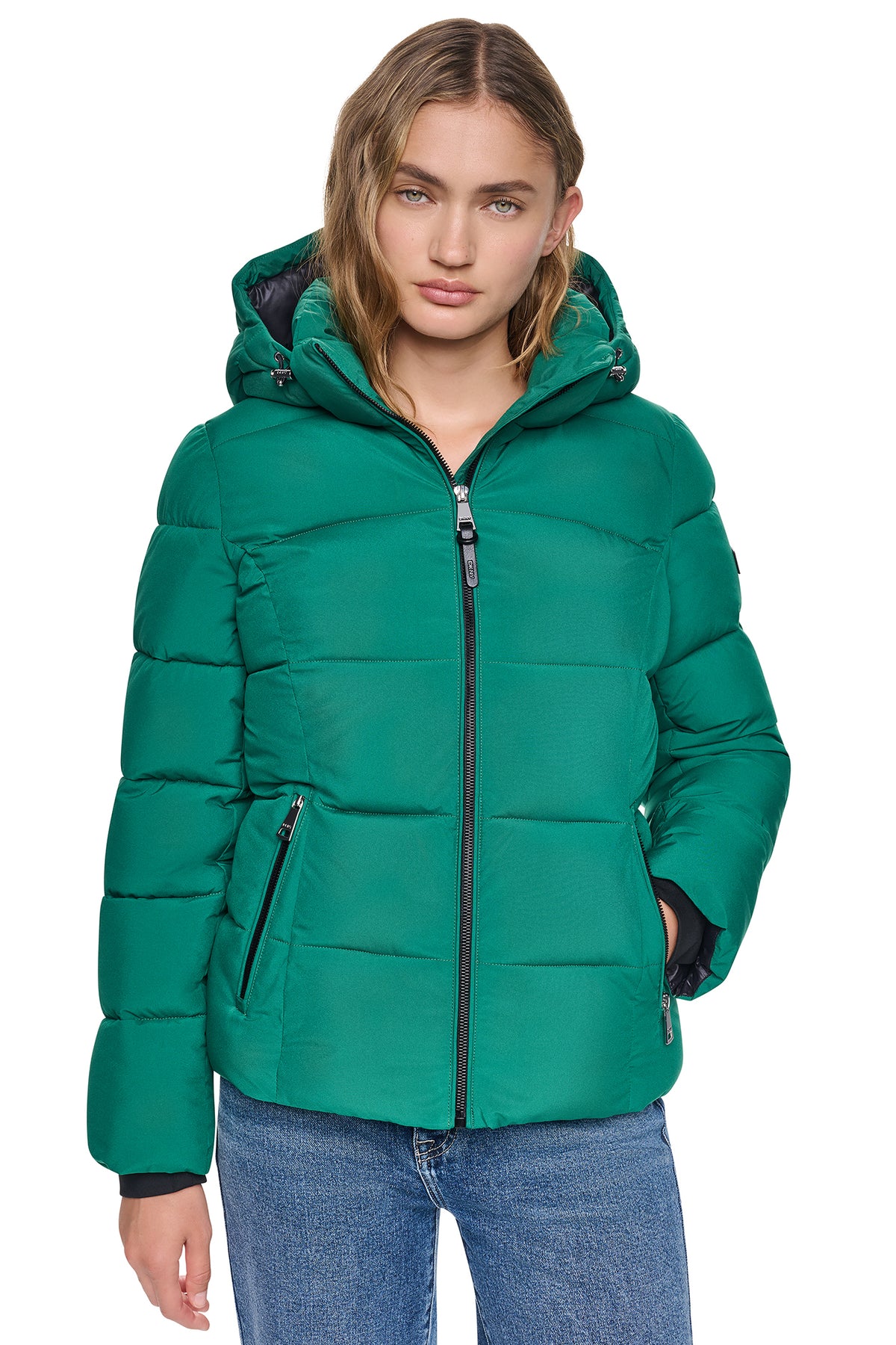 STRETCH HOODED PUFFER JACKET View 2 | Fall Collection STRETCH HOODED PUFFER JACKET View 2 | Fall Collection