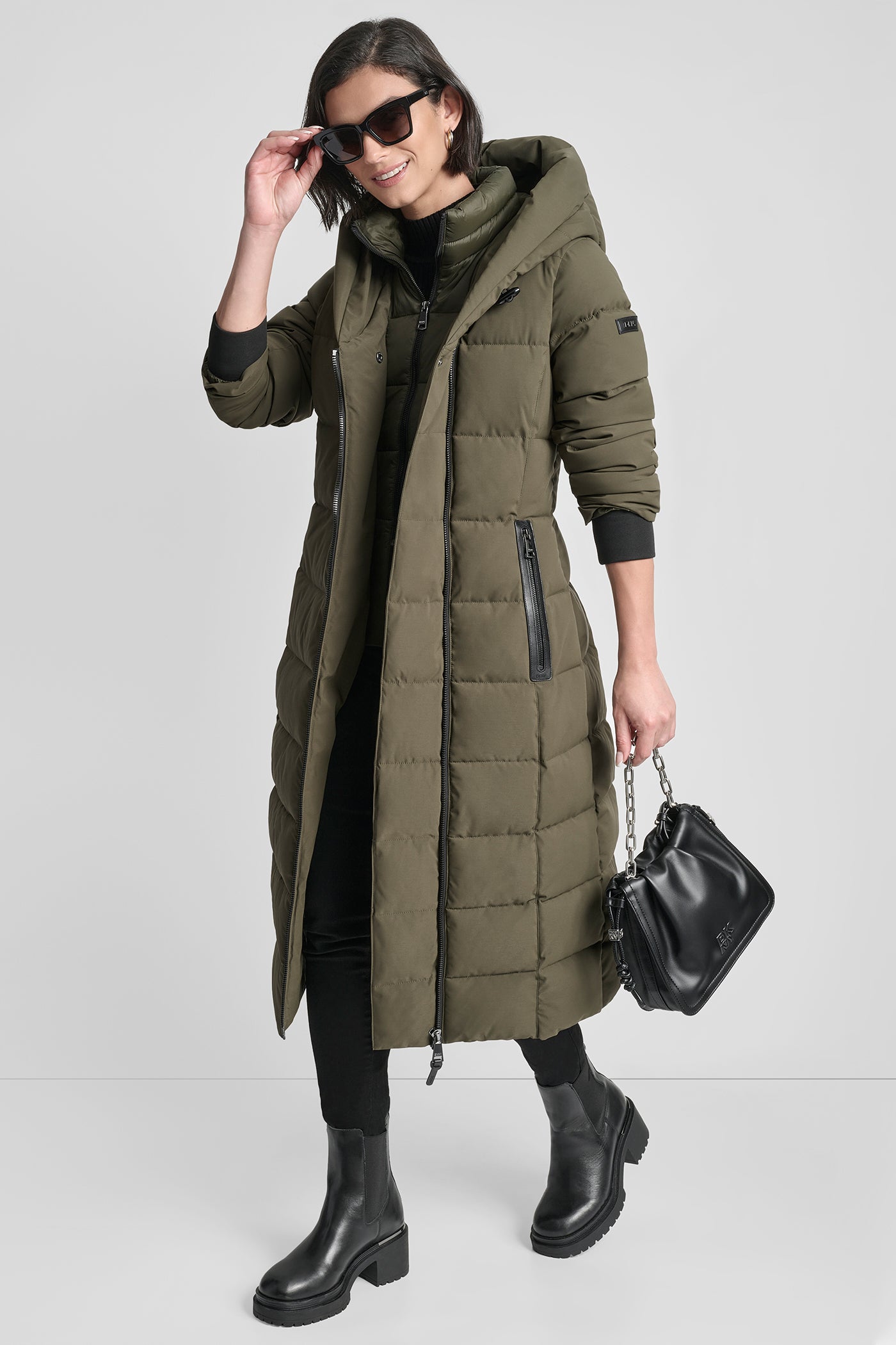 BIBBED SHAWL COLLAR HOODED PUFFER VIEW 11 | New Arrivals BIBBED SHAWL COLLAR HOODED PUFFER VIEW 11 | New Arrivals