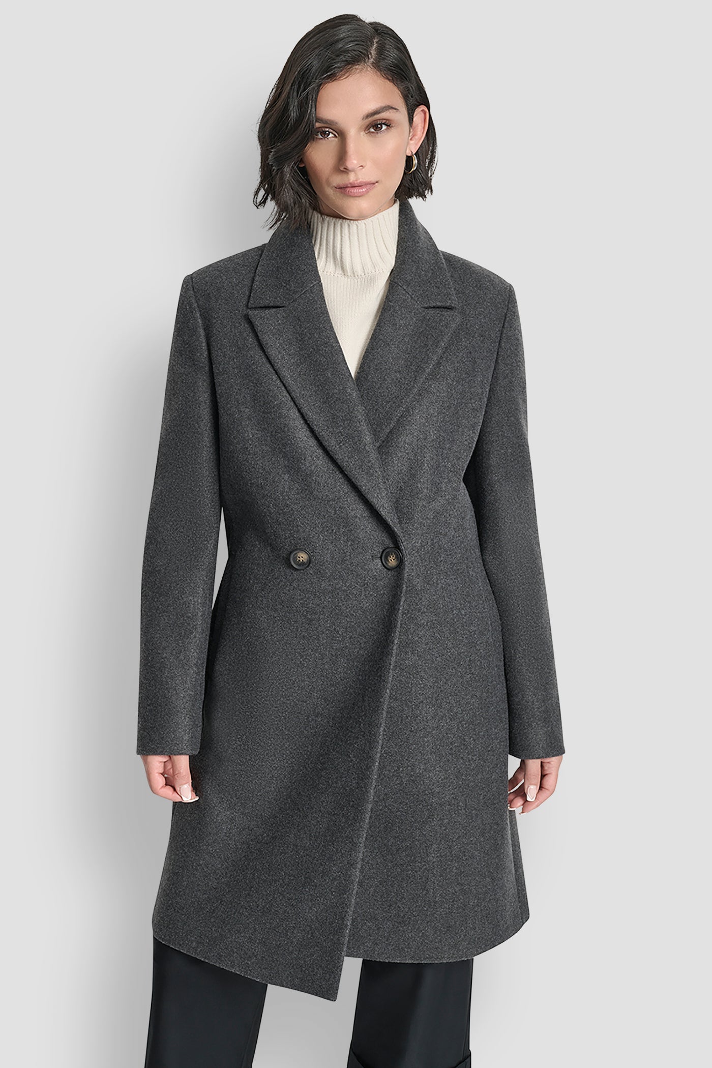 DOUBLE BREASTED FAUX WOOL COAT VIEW 5 | DKNY Promo DOUBLE BREASTED FAUX WOOL COAT VIEW 5 | DKNY Promo
