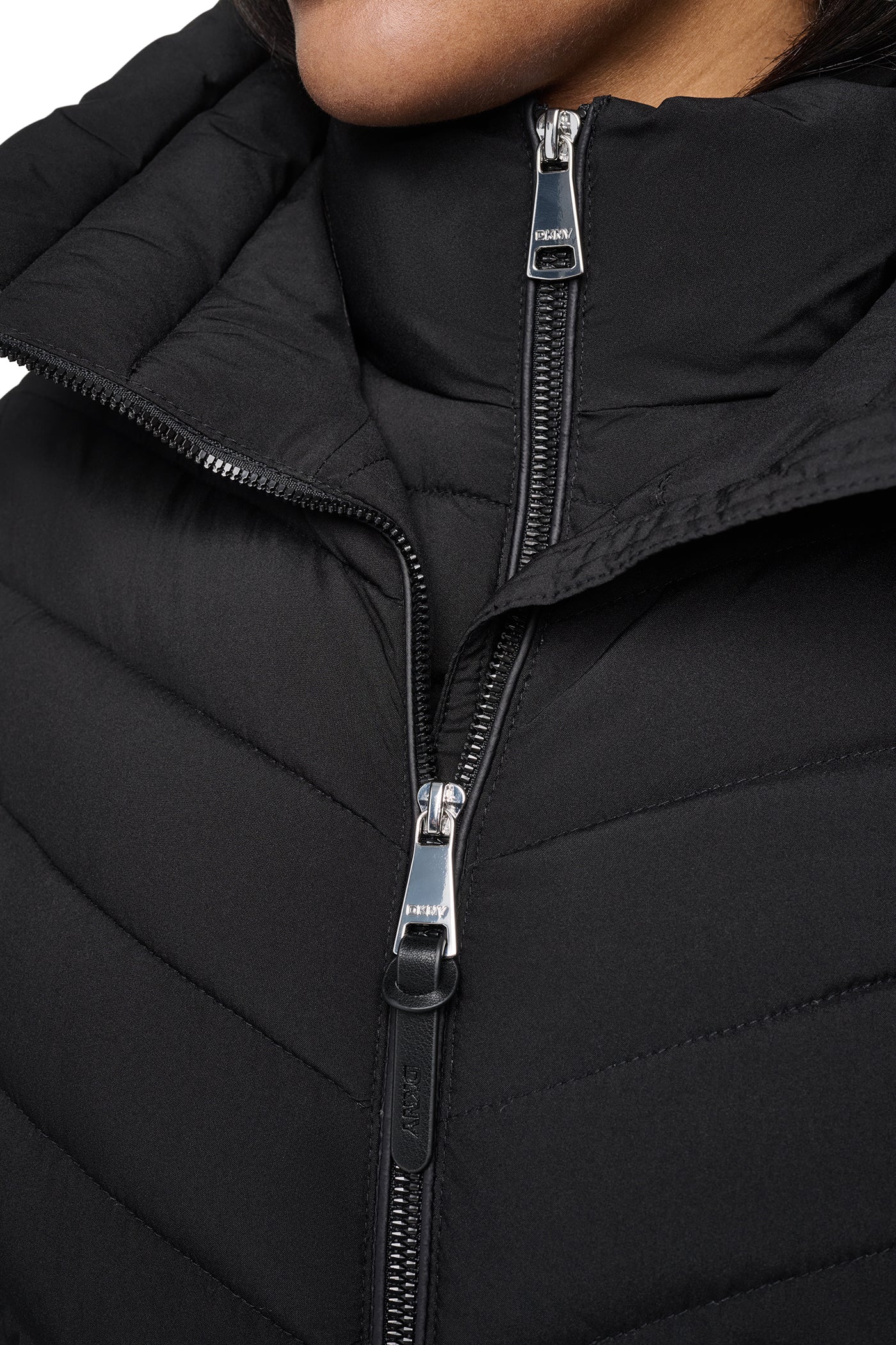HOODED STAND COLLAR PUFFER VIEW 2