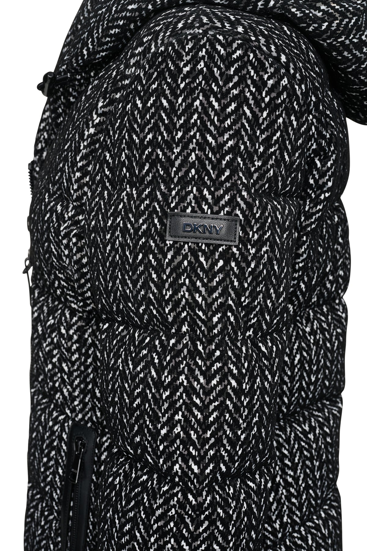 MAXI HOODED PUFFER COAT WITH INNER BIB VIEW 2