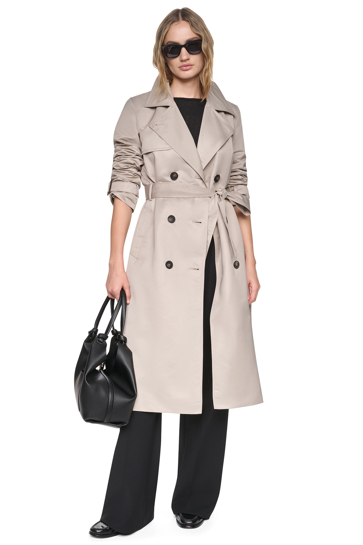 DOUBLE BREASTED QUILTED HOOD TRENCH View 1 | SALE DOUBLE BREASTED QUILTED HOOD TRENCH View 1 | SALE