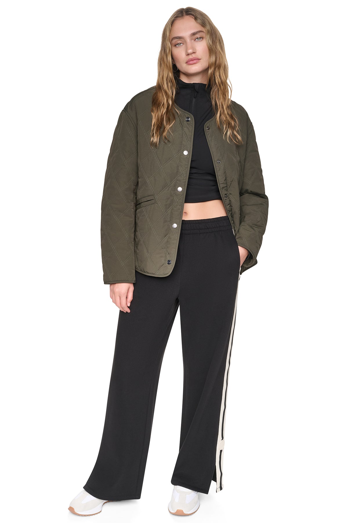 QUILTED JACKET WITH KNIT BIB View 1 | Weekend Event 40% off Select Styles QUILTED JACKET WITH KNIT BIB View 1 | Weekend Event 40% off Select Styles