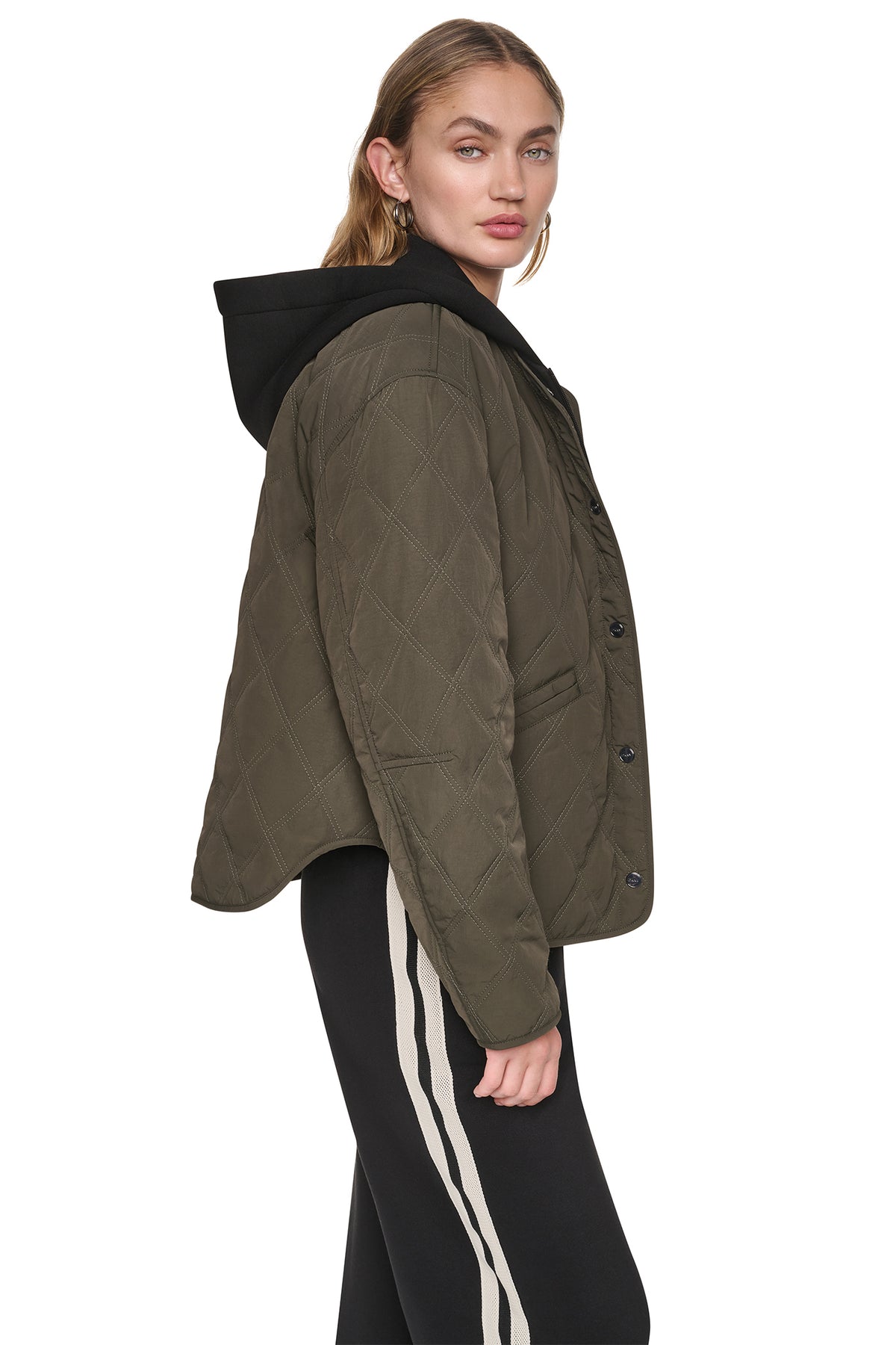 QUILTED JACKET WITH KNIT BIB View 2 | Weekend Event 40% off Select Styles QUILTED JACKET WITH KNIT BIB View 2 | Weekend Event 40% off Select Styles