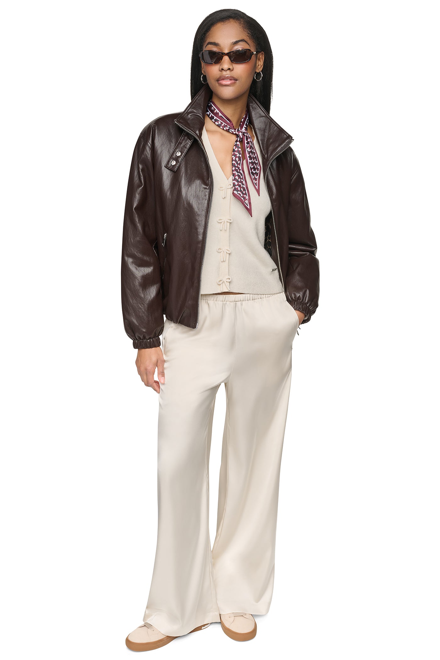 FAUX LEATHER BOMBER View 2 | DKNY25 FAUX LEATHER BOMBER View 2 | DKNY25