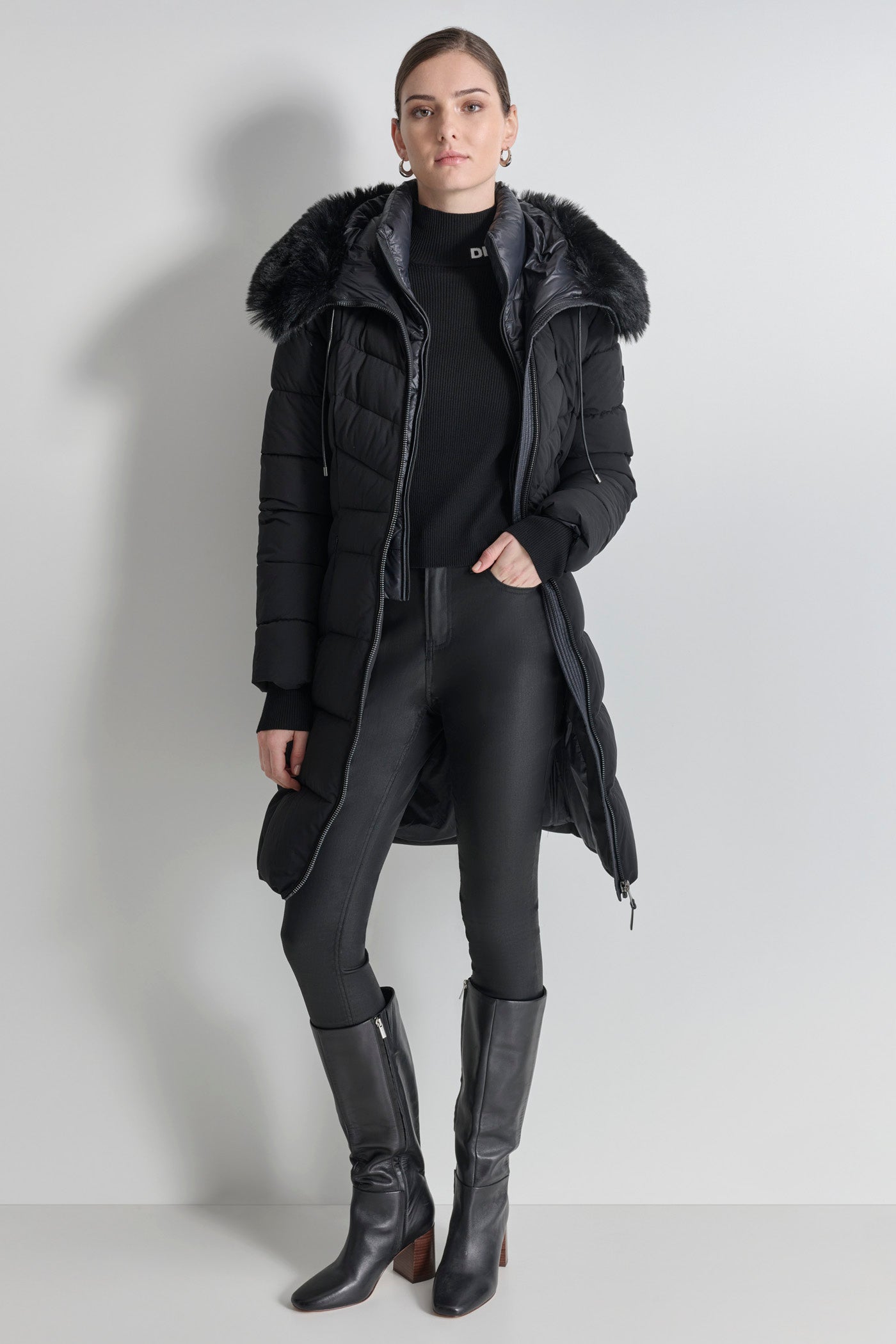 BIBBED FAUX-FUR HOODED PUFFER VIEW 5 | WOMENS COATS & JACKETS BIBBED FAUX-FUR HOODED PUFFER VIEW 5 | WOMENS COATS & JACKETS