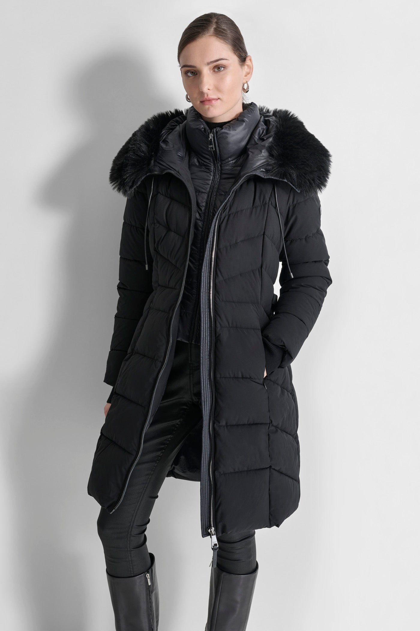 BIBBED FAUX-FUR HOODED PUFFER VIEW 4 | WOMENS COATS & JACKETS BIBBED FAUX-FUR HOODED PUFFER VIEW 4 | WOMENS COATS & JACKETS