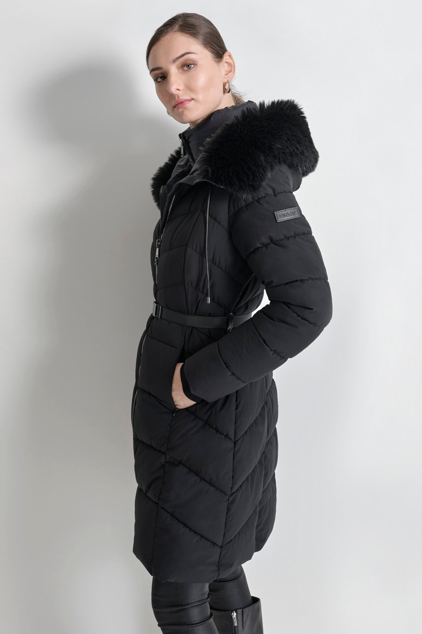 BIBBED FAUX-FUR HOODED PUFFER VIEW 3 | WOMENS COATS & JACKETS BIBBED FAUX-FUR HOODED PUFFER VIEW 3 | WOMENS COATS & JACKETS
