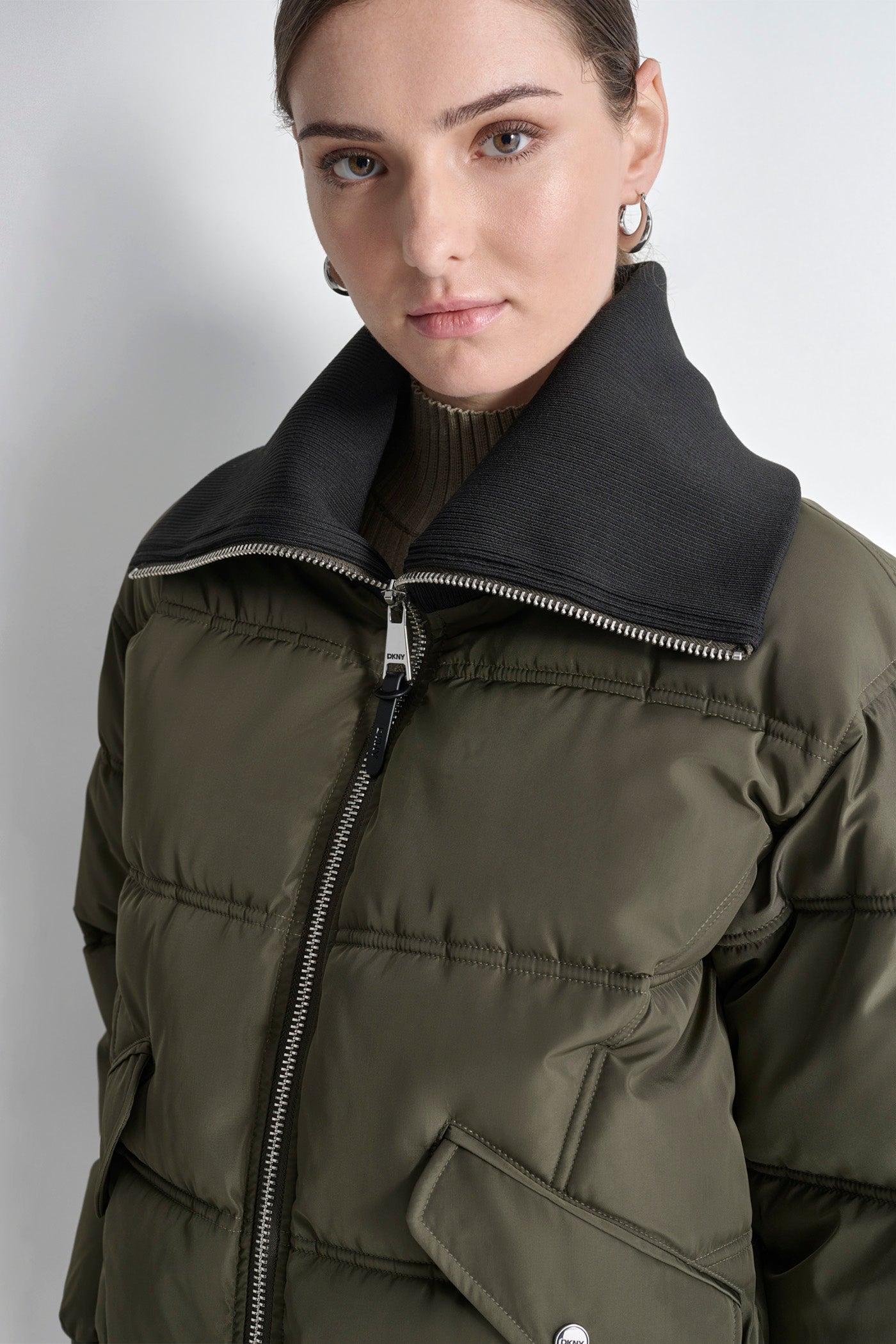 KNIT-TRIM ZIP-FRONT PUFFER COAT VIEW 5 | EXTRA 25% OFF SELECT CLOTHING AND BAGS KNIT-TRIM ZIP-FRONT PUFFER COAT VIEW 5 | EXTRA 25% OFF SELECT CLOTHING AND BAGS