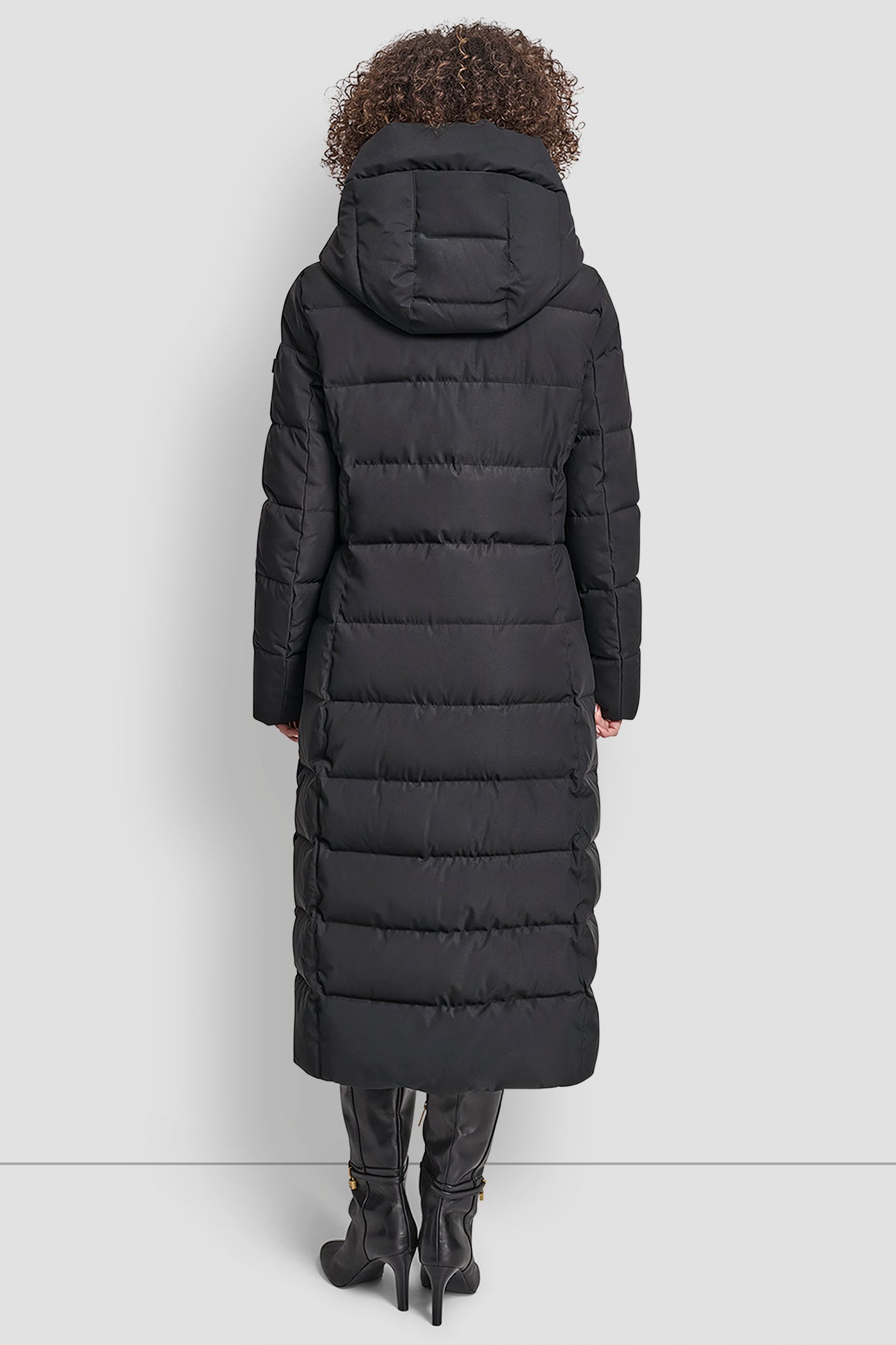 BIBBED SHAWL COLLAR HOODED PUFFER VIEW 2 | New Arrivals BIBBED SHAWL COLLAR HOODED PUFFER VIEW 2 | New Arrivals