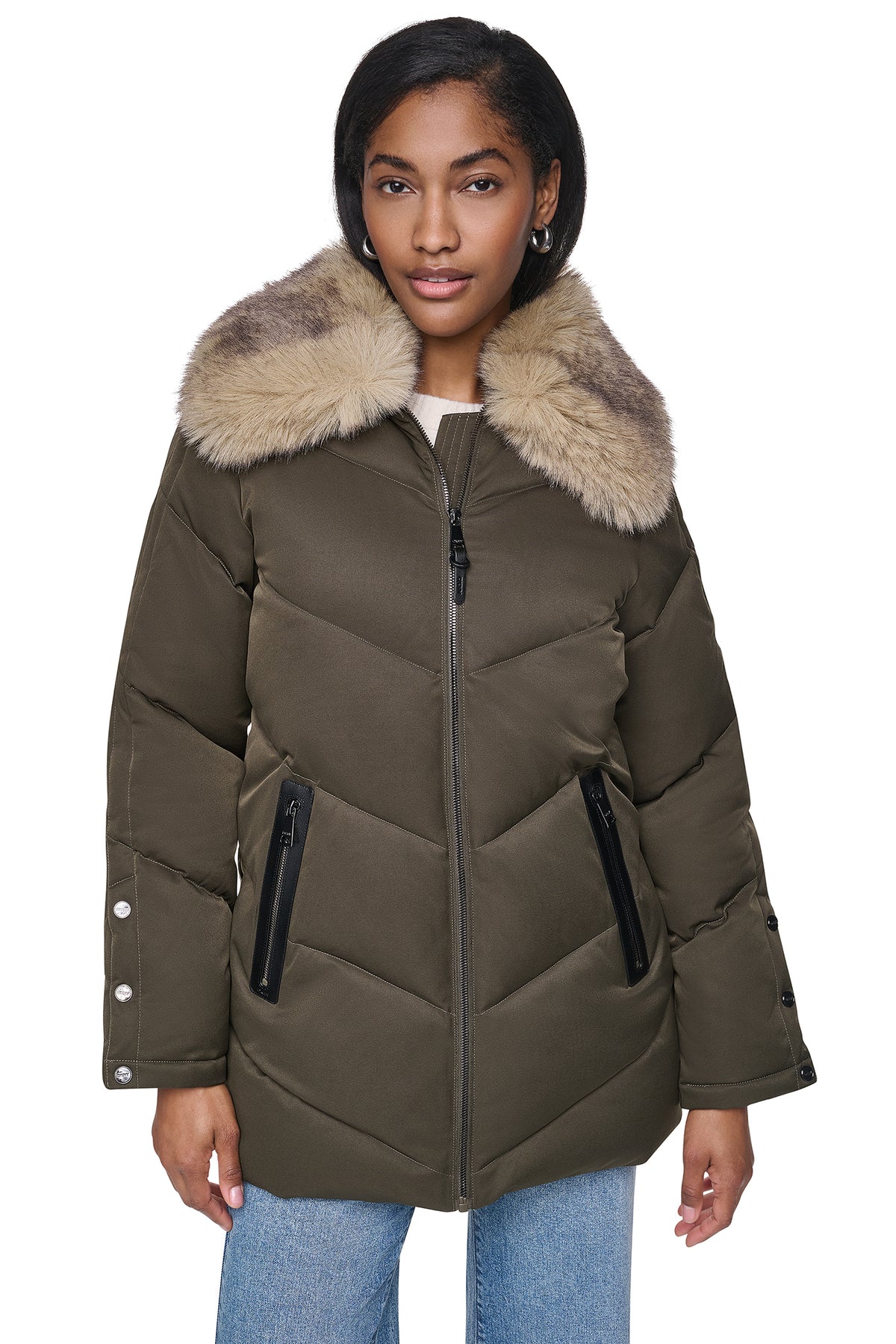 PUFFER WITH FAUX FUR COLLAR View 1 | Weekend Event 40% off Select Styles PUFFER WITH FAUX FUR COLLAR View 1 | Weekend Event 40% off Select Styles