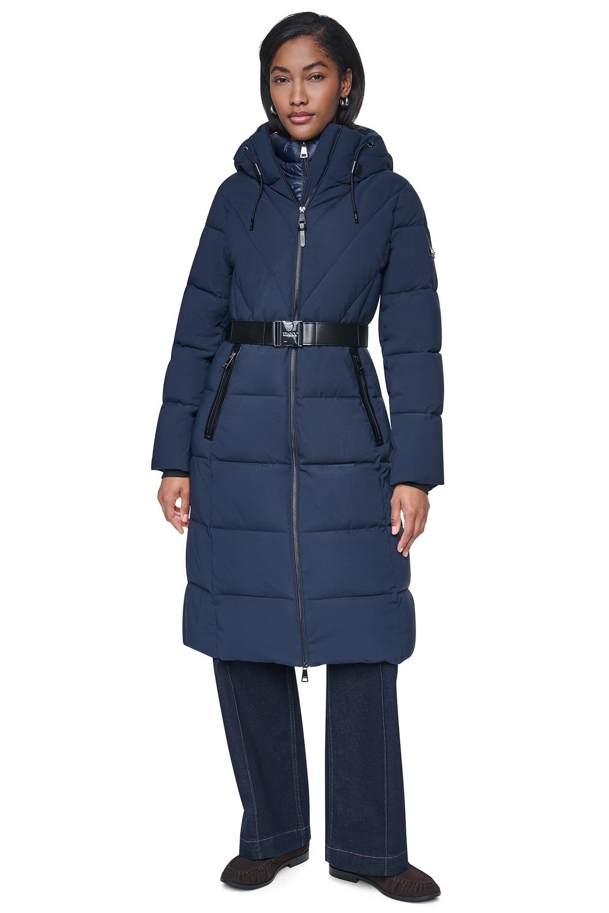 LONG BELTED PUFFER WITH BIB View 2 | Weekend Event 40% off Select Styles LONG BELTED PUFFER WITH BIB View 2 | Weekend Event 40% off Select Styles