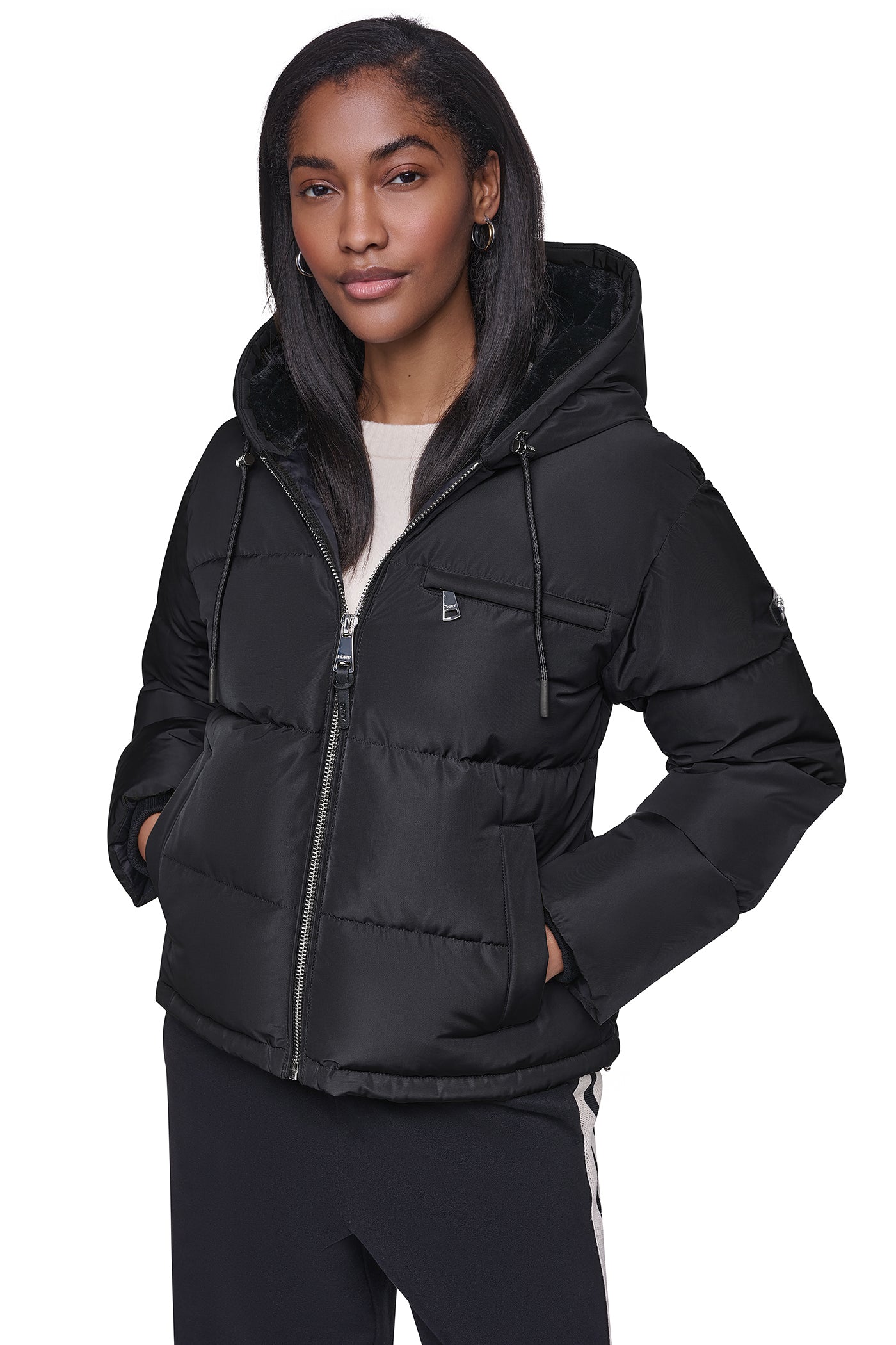CONTRAST LINED SHORT HOODED PUFFER View 1 | Fall Collection CONTRAST LINED SHORT HOODED PUFFER View 1 | Fall Collection