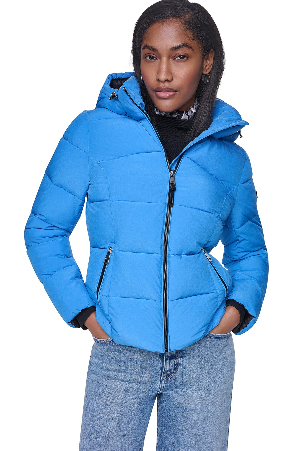 STRETCH HOODED PUFFER JACKET View 2 | Fall Collection STRETCH HOODED PUFFER JACKET View 2 | Fall Collection
