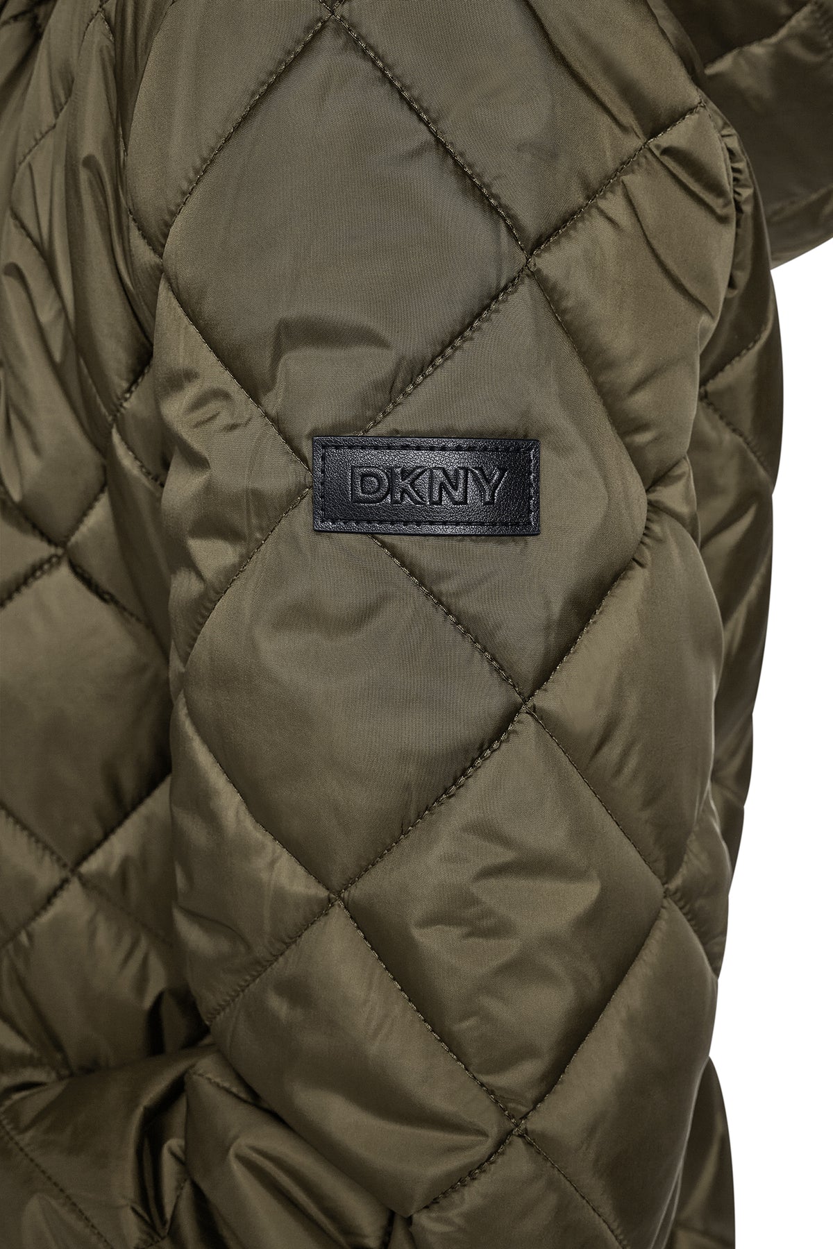 CORDUROY COLLAR HOODED QUILTED COAT VIEW 2