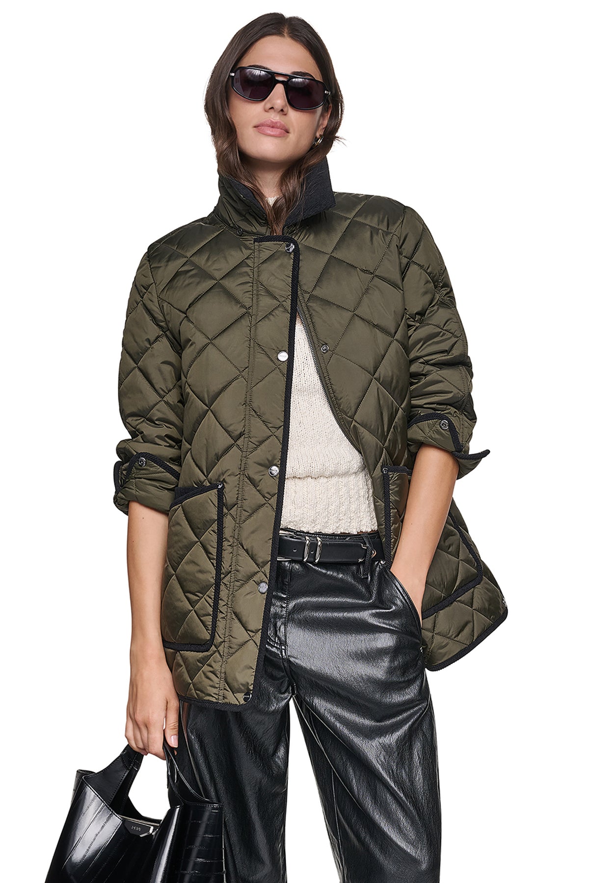 QUILTED BARN JACKET View 1 | DKNY Promo QUILTED BARN JACKET View 1 | DKNY Promo