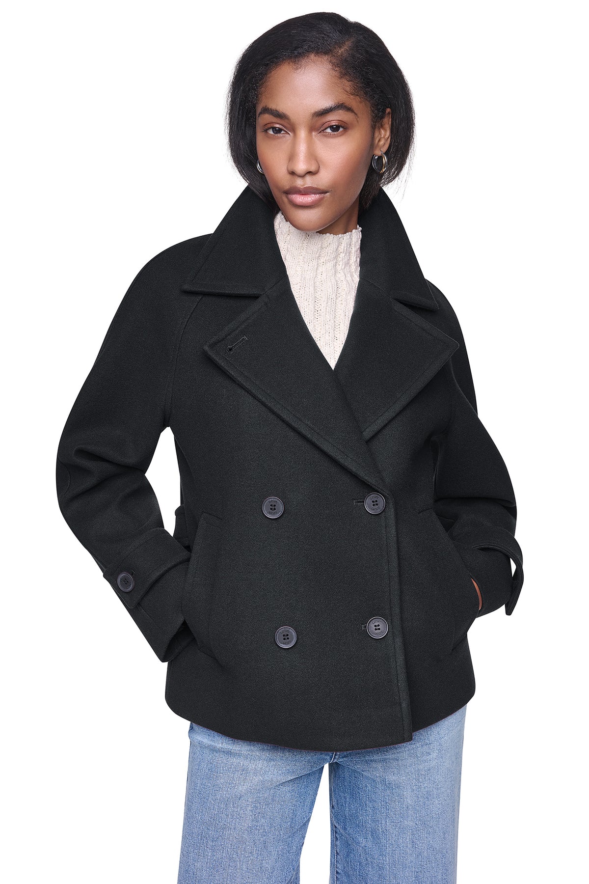 FAUX WOOL PEACOAT View 1 | All Products FAUX WOOL PEACOAT View 1 | All Products